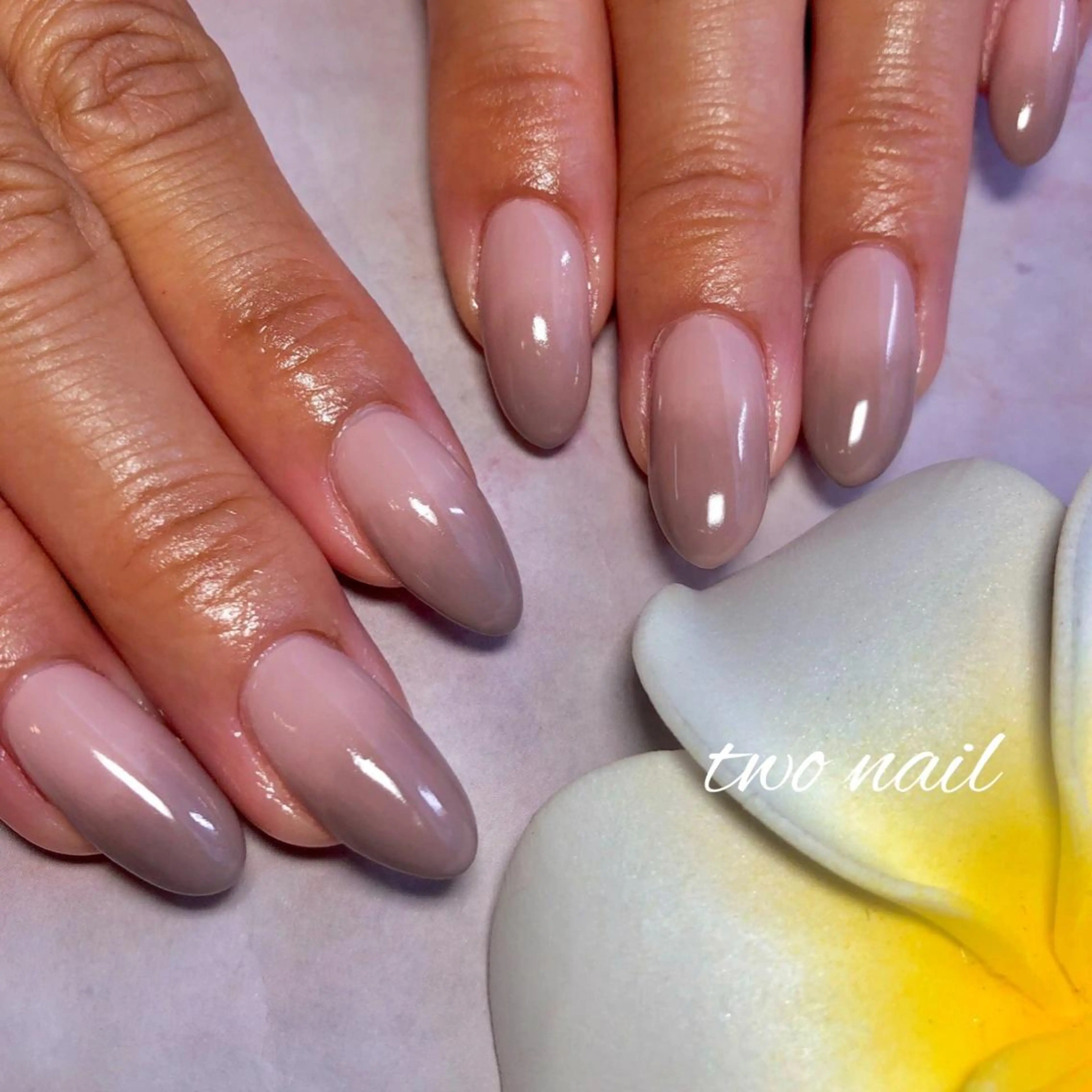 ネイル ブルー フットネイル グラデーション ハート オフィスネイル two nailのネイルデザイン