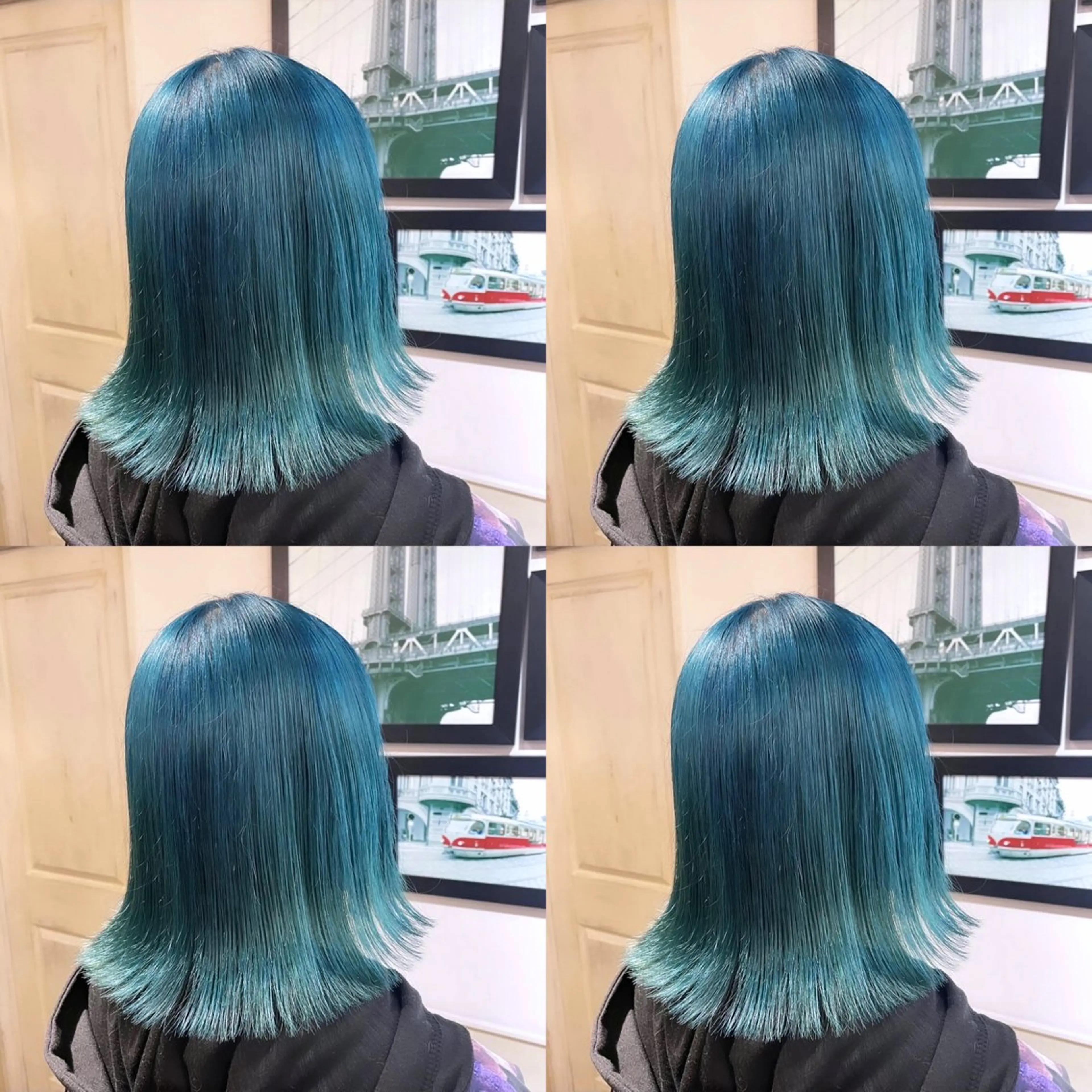 ミディアム カラー エメラルドグリーン 🌟トップデザイナー 高橋🌟のヘアスタイル