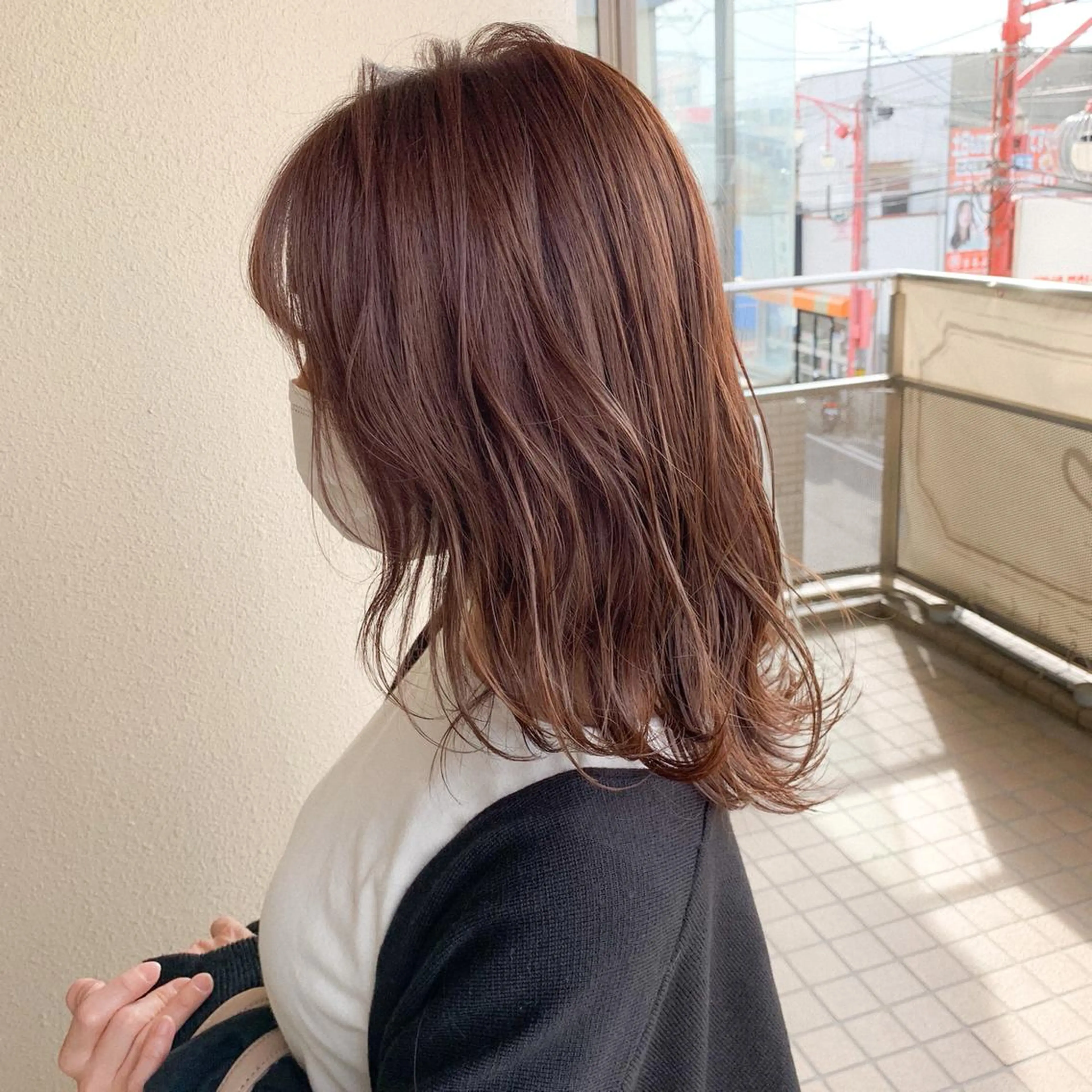 ミディアム カラー 本町/新町/心斎橋 透明感カラーSANCのヘアスタイル