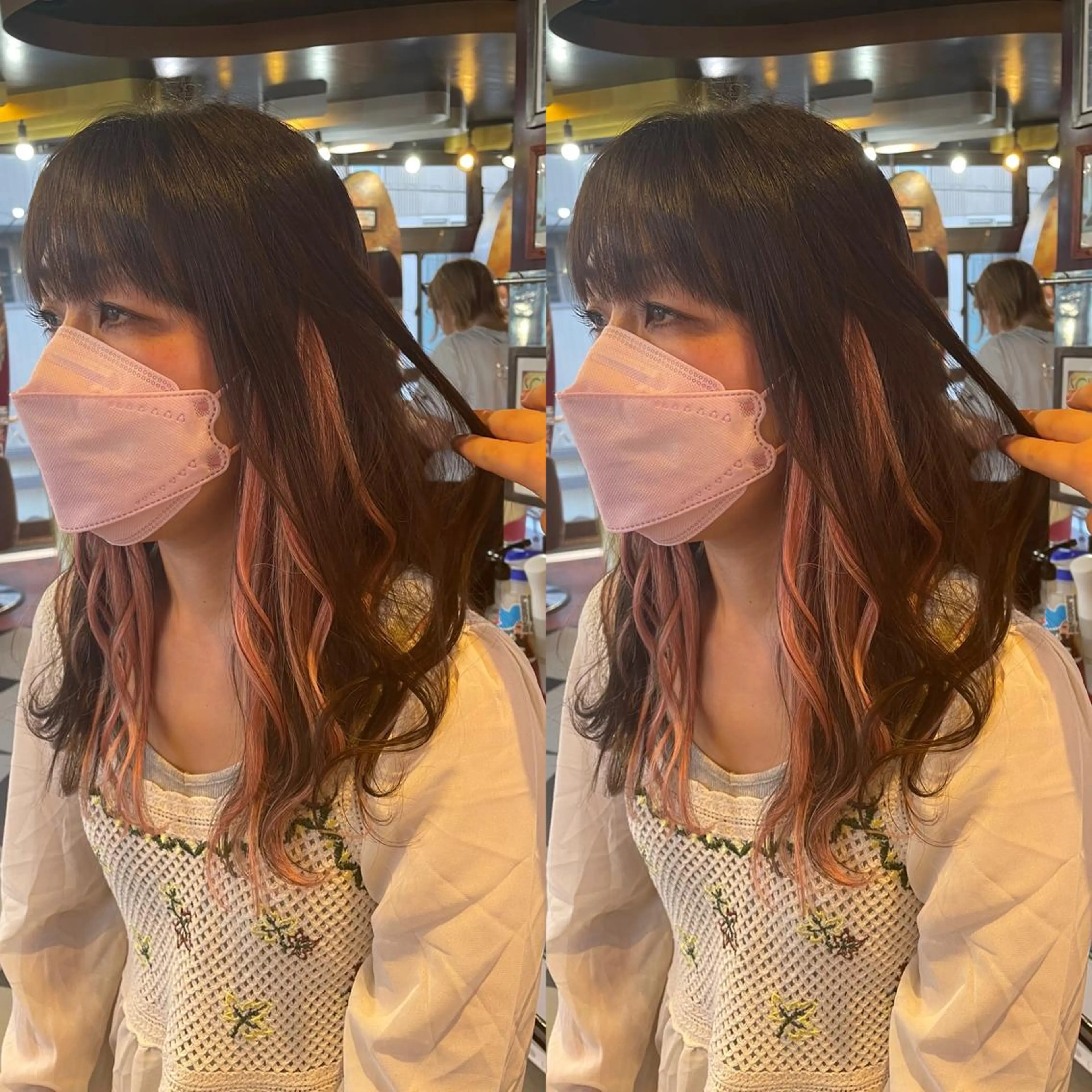 ミディアム エクステ 👑派手髪/カット 👑ANRYのヘアスタイル