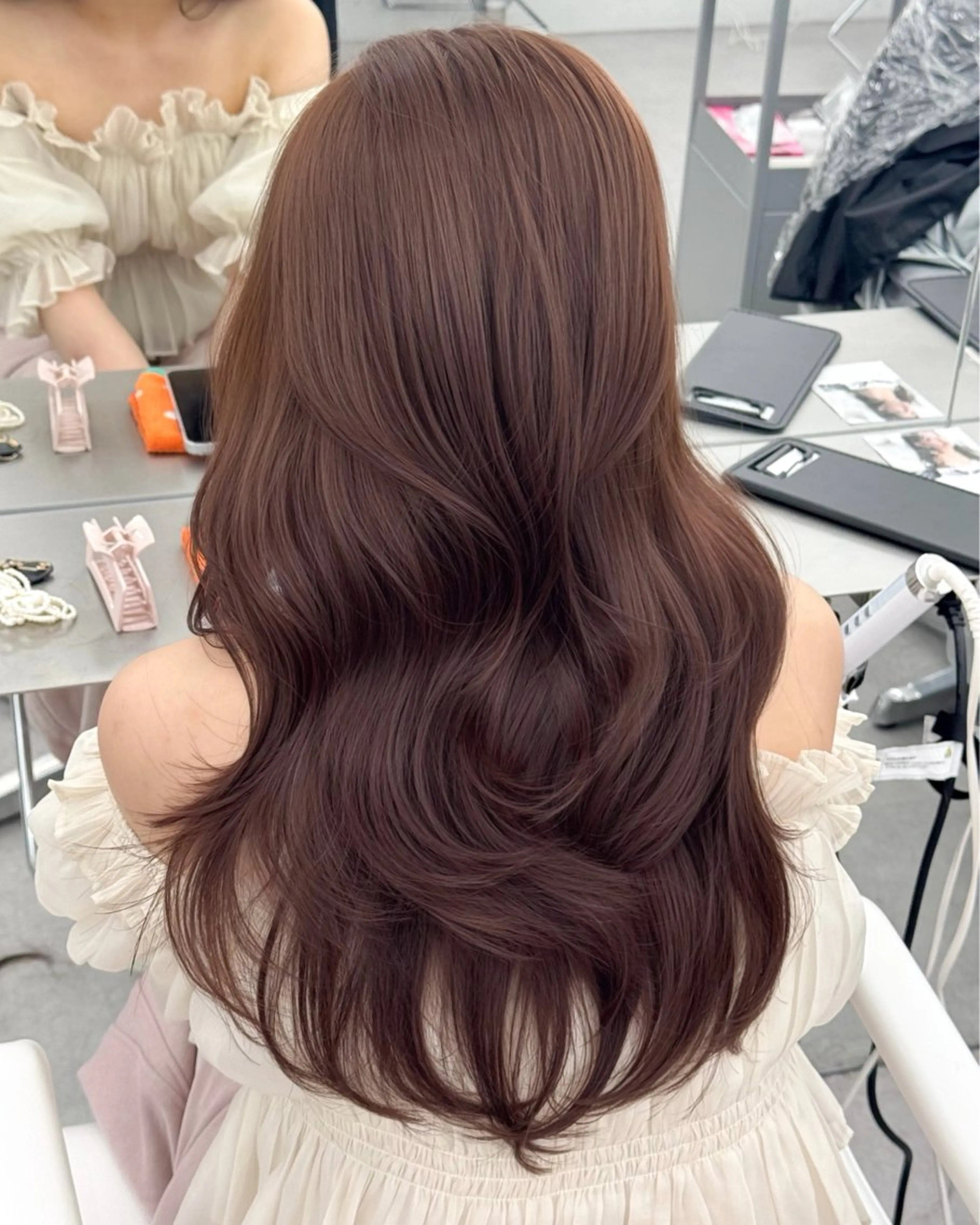 ロング カラー カット ヘアカラー トリートメント 韓国ヘア　紗希 🦋のヘアスタイル