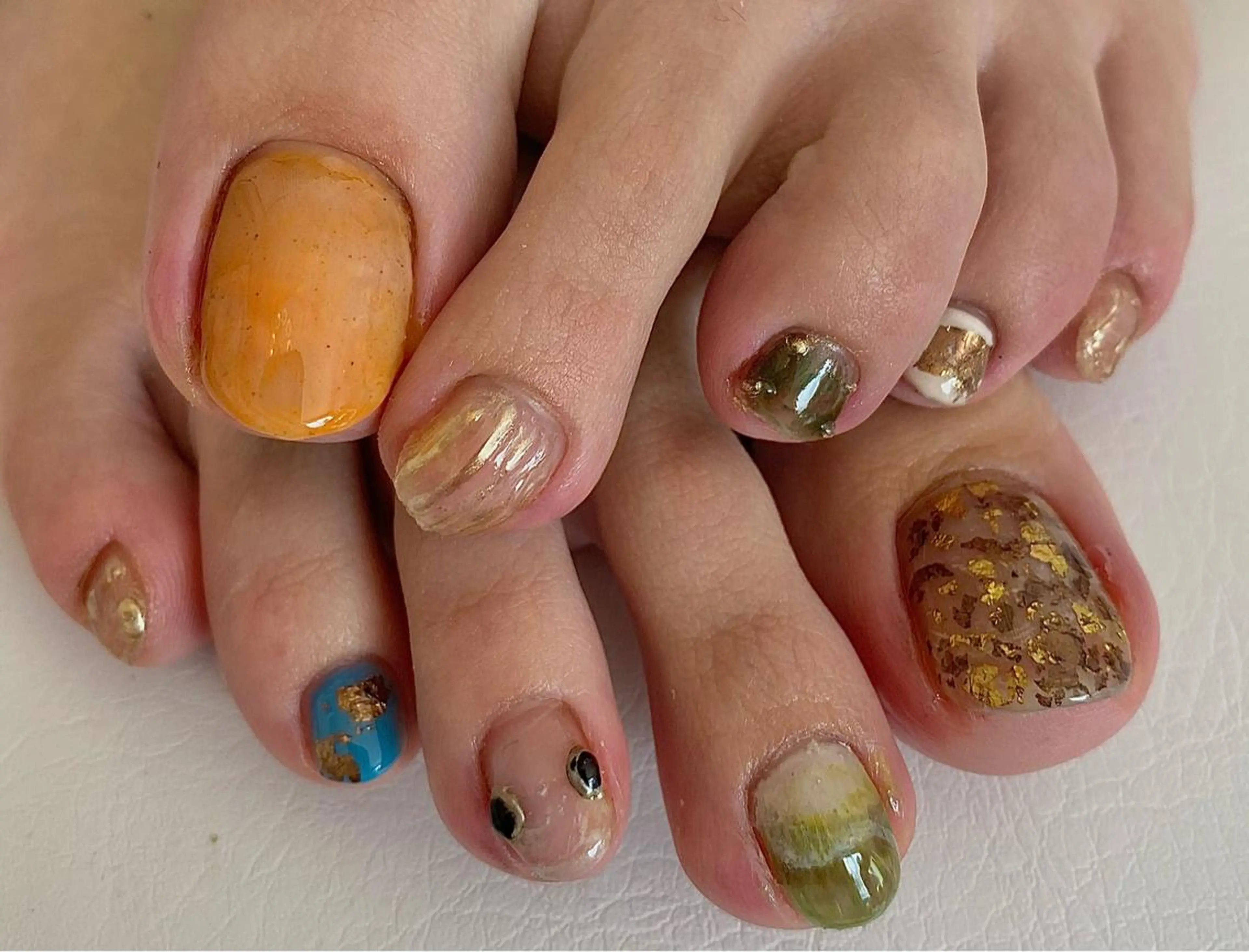 ネイル フットネイル ジェルネイル ミラーネイル ニュアンスネイル ディアマンテ𓏸𓈒 フェイシャル/ネイルのエステ・リラクイメージ