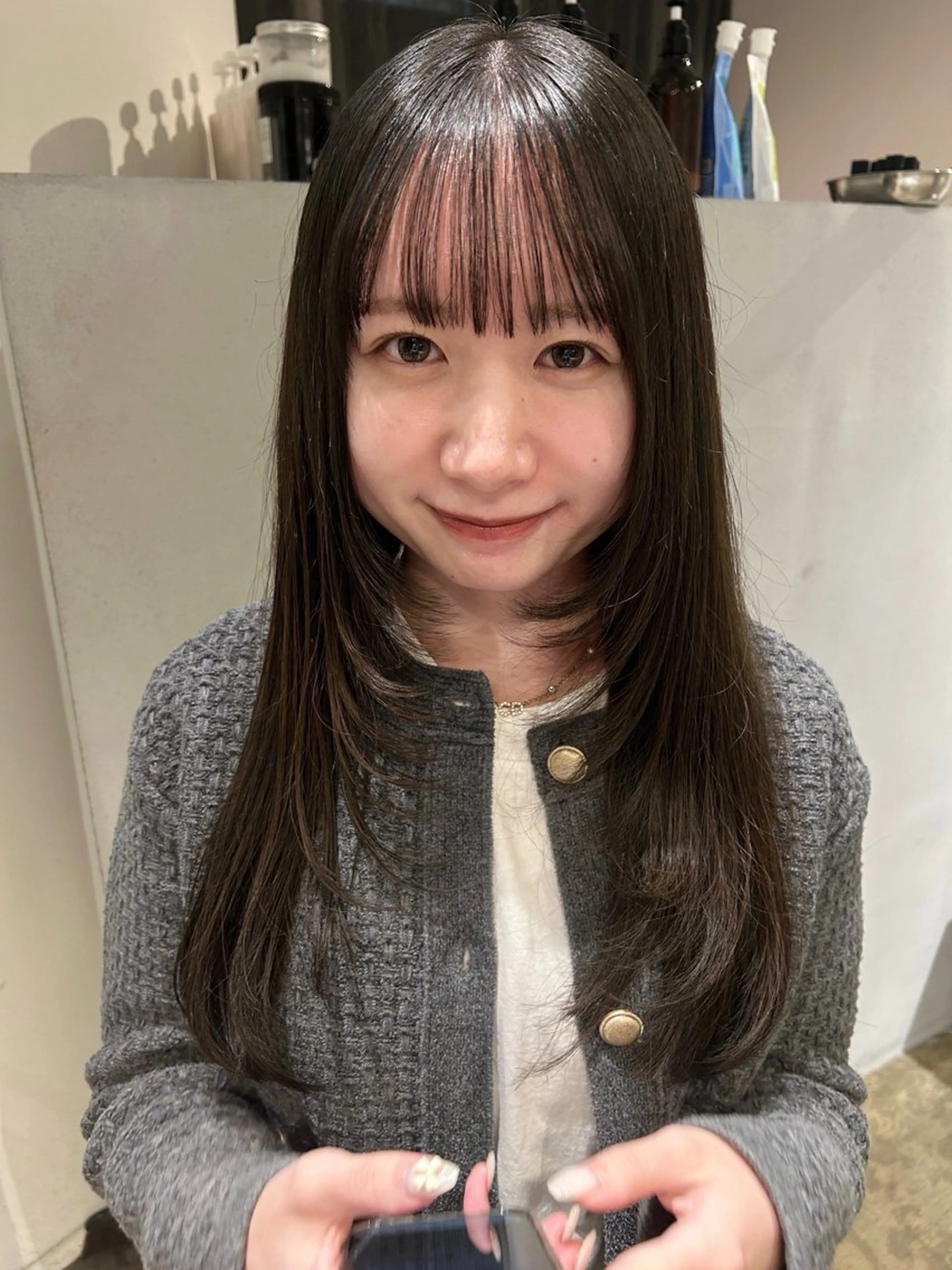 ロング 顔周りカット レイヤーカット カット 髙林 優衣のヘアスタイル