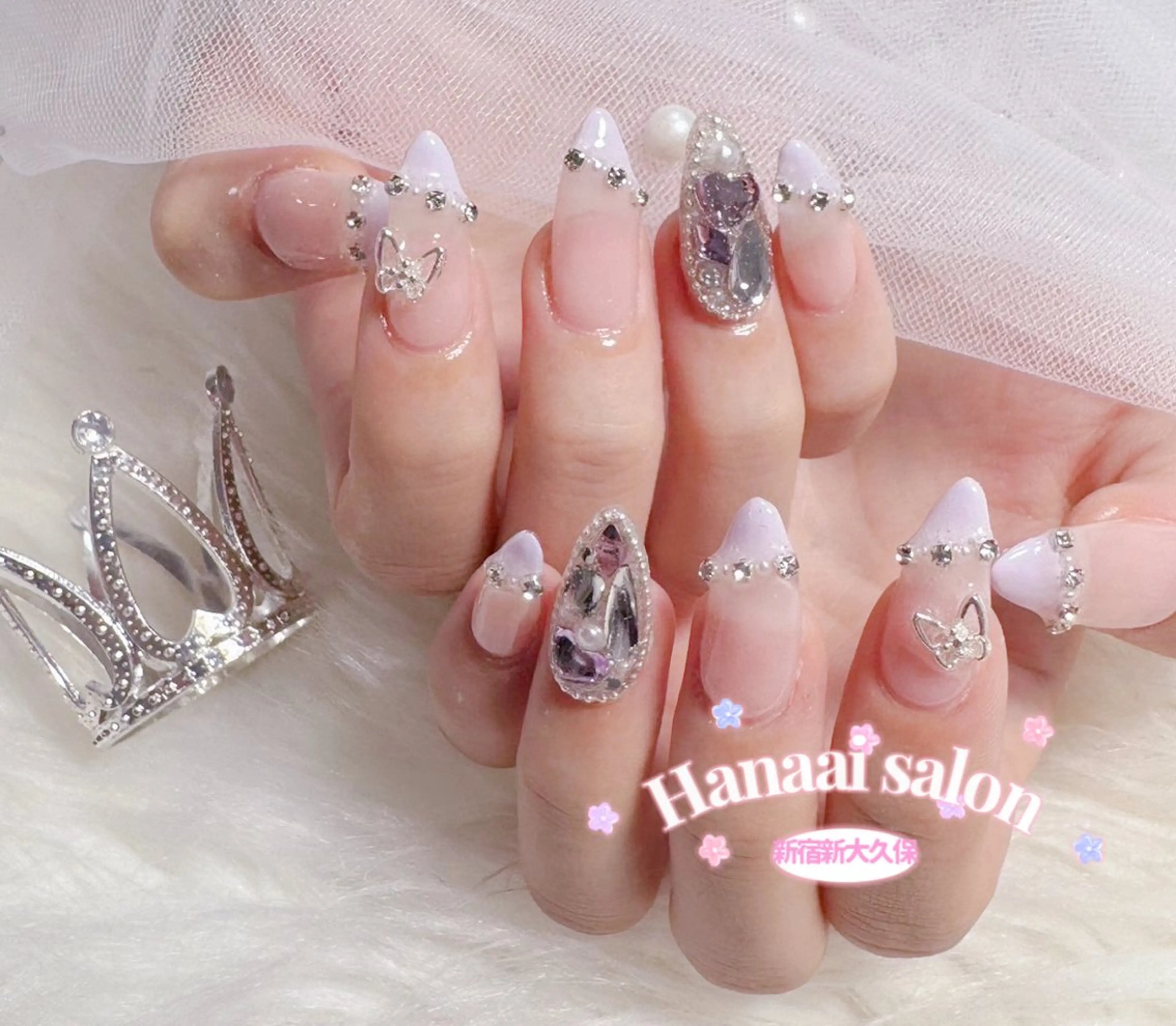 セミロング Hanaai Salon新大久保店のネイルデザイン