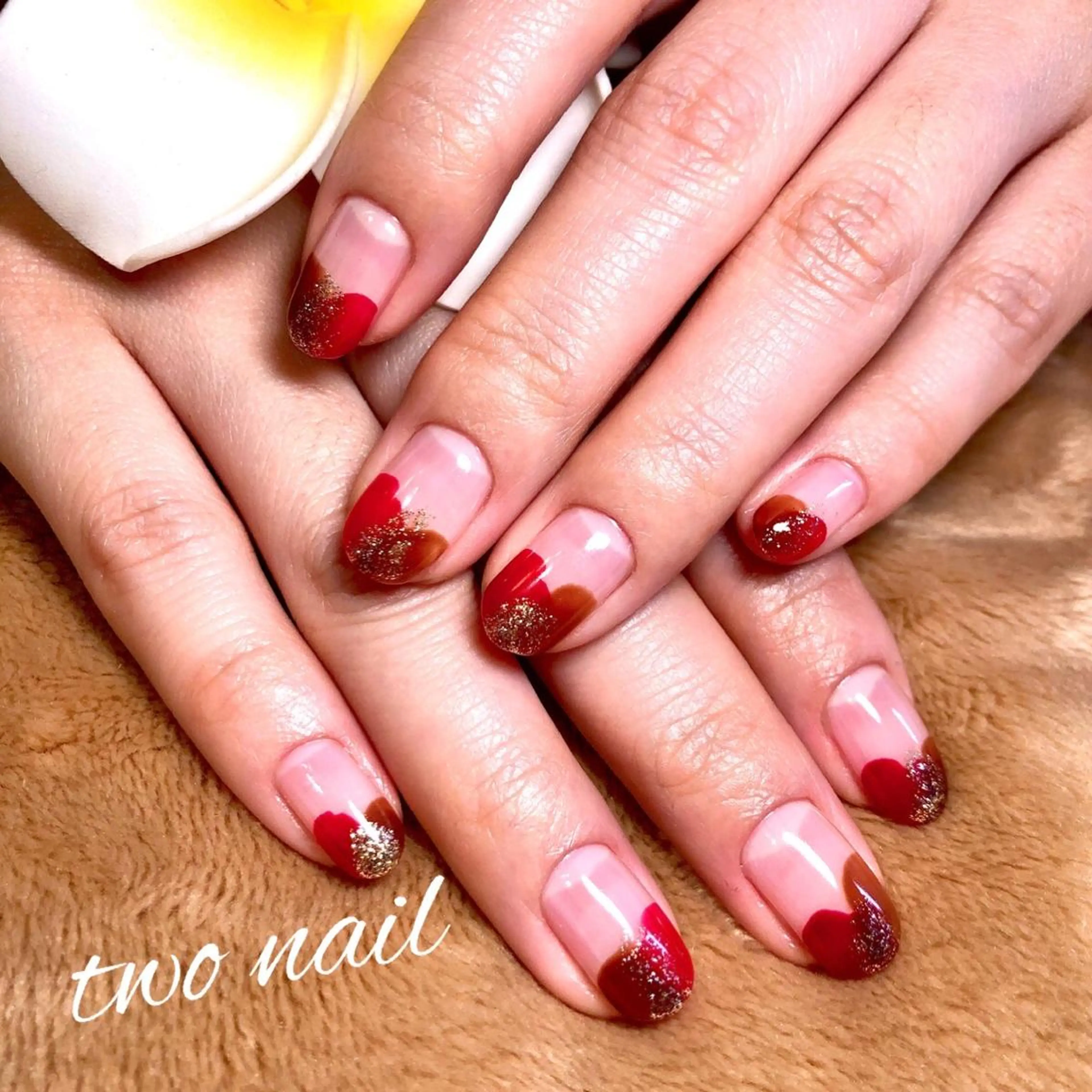 ネイル ブラウン two nailのネイルデザイン