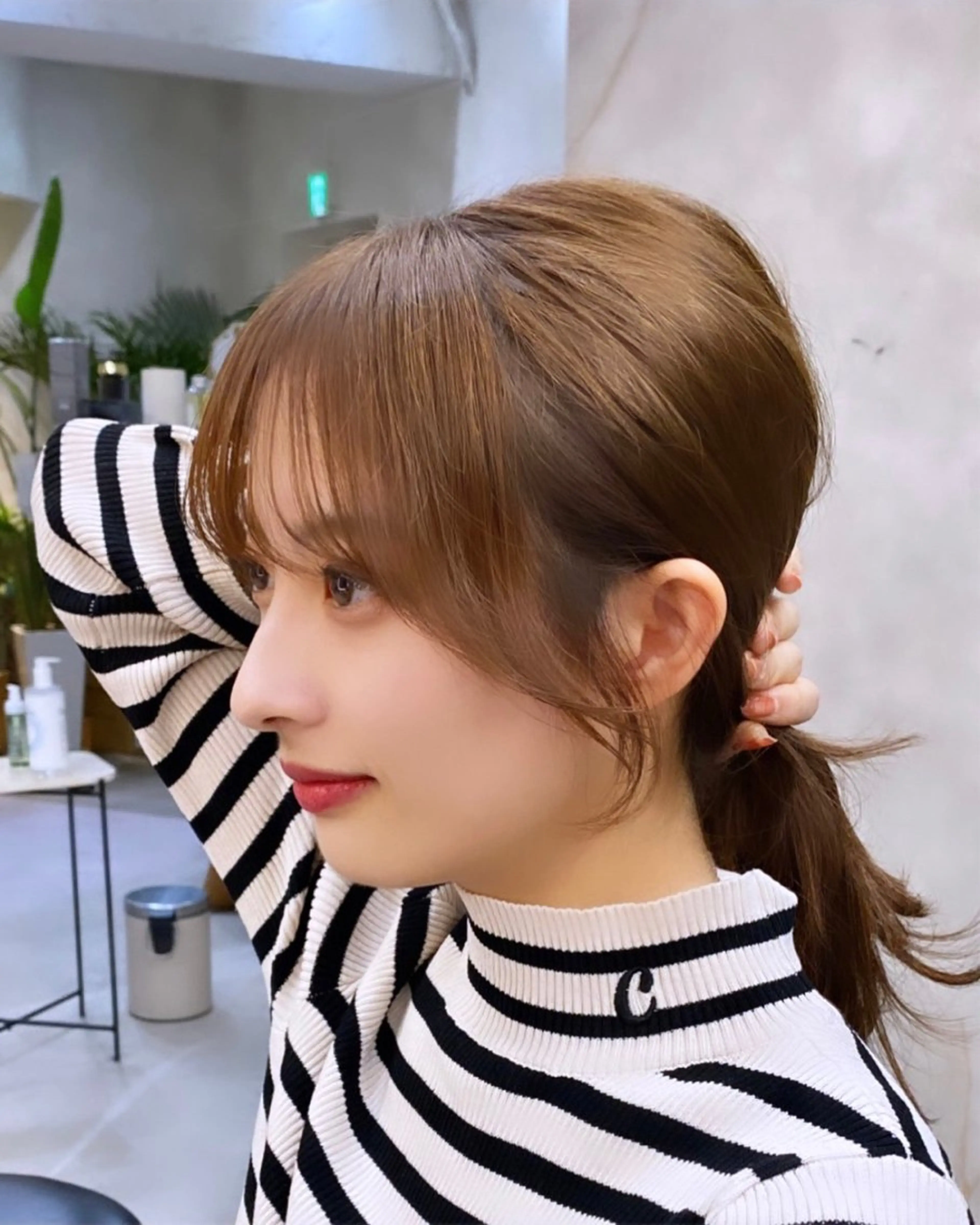 【時短メニュー✨】透明感カラー＋韓国風前髪顔まわりカット✂︎＋🌈集中補修ナノスチームトリートメント🌈の写真