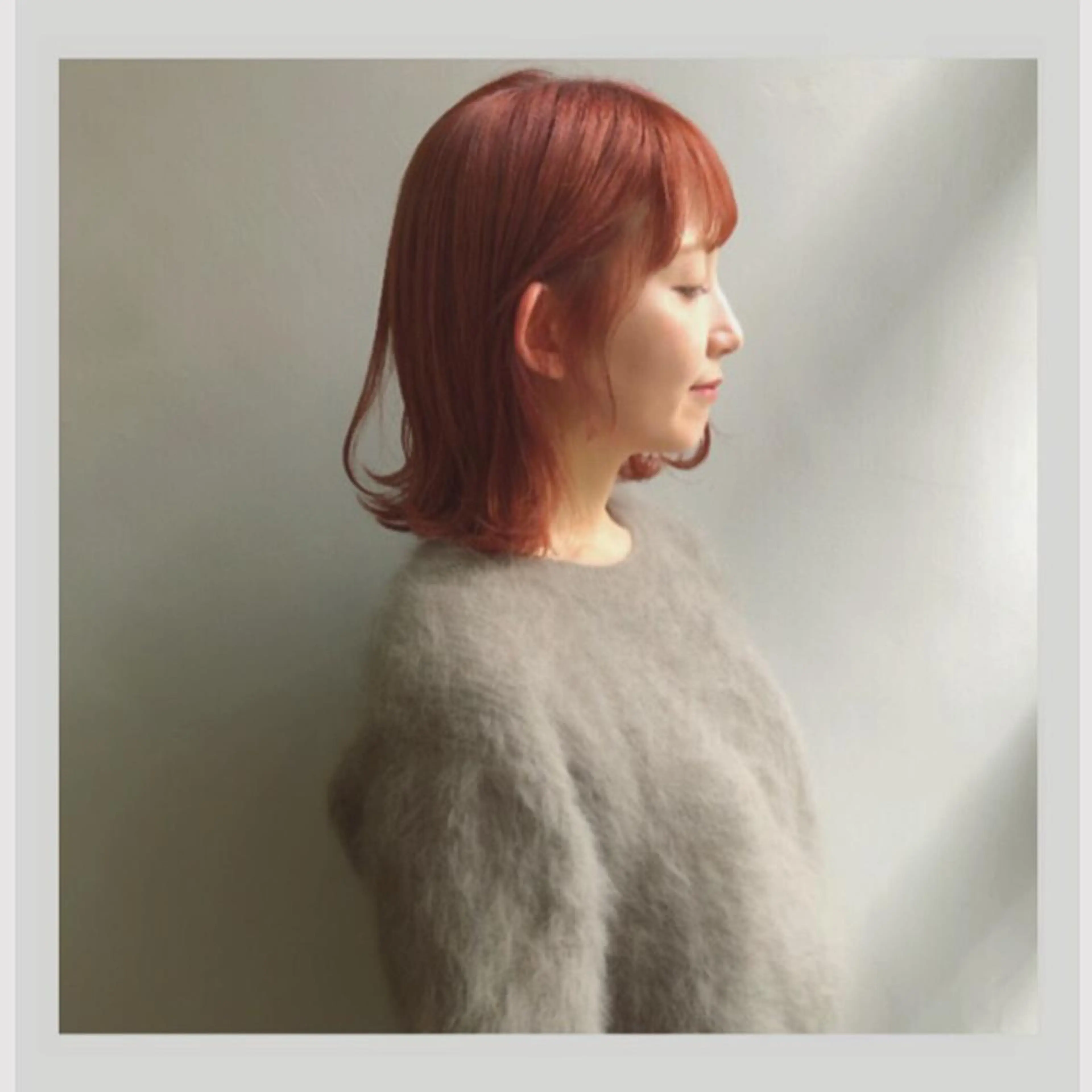 ミディアム カラー オレンジ 当日予約大歓迎💗 依田瑞希のヘアスタイル