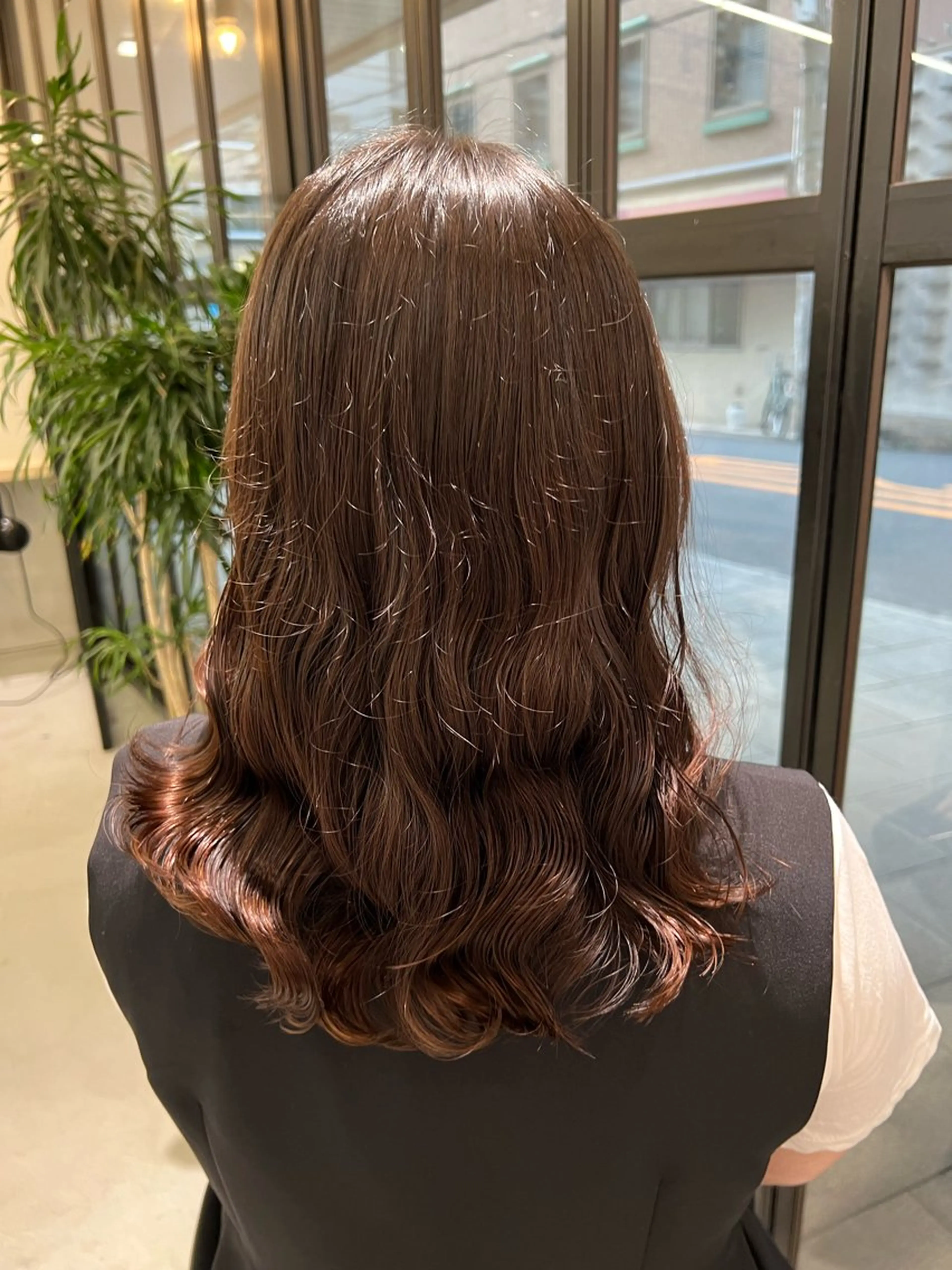 セミロング パーマ セミロングパーマ デジタルパーマ Vélua/miiu所属・韓国束感まつ毛 /Takaのマツエク・マツパデザイン