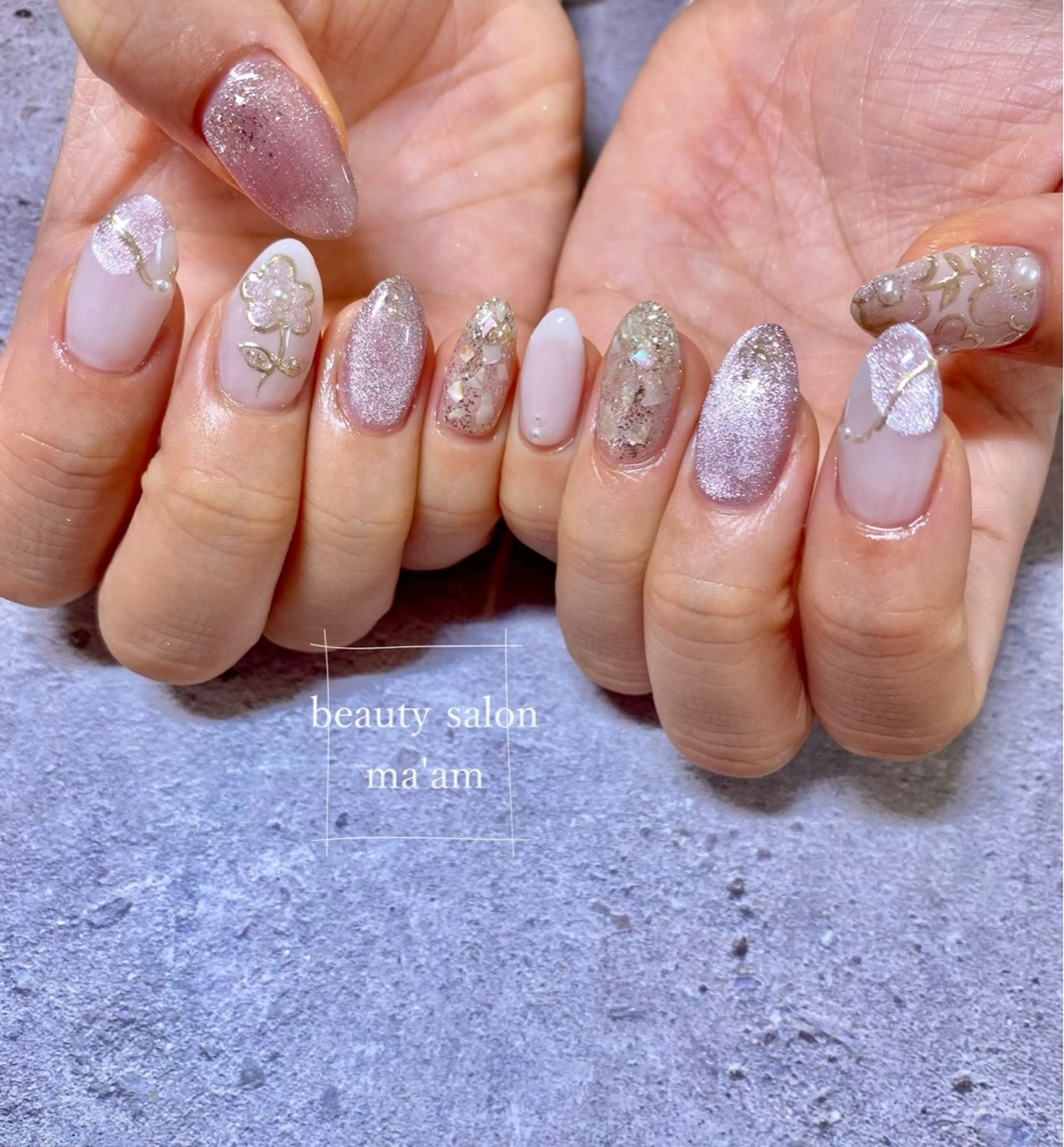 ネイル ハンドネイル beauty salon ma'am所属・chihiro 小路ネイルのネイルデザイン