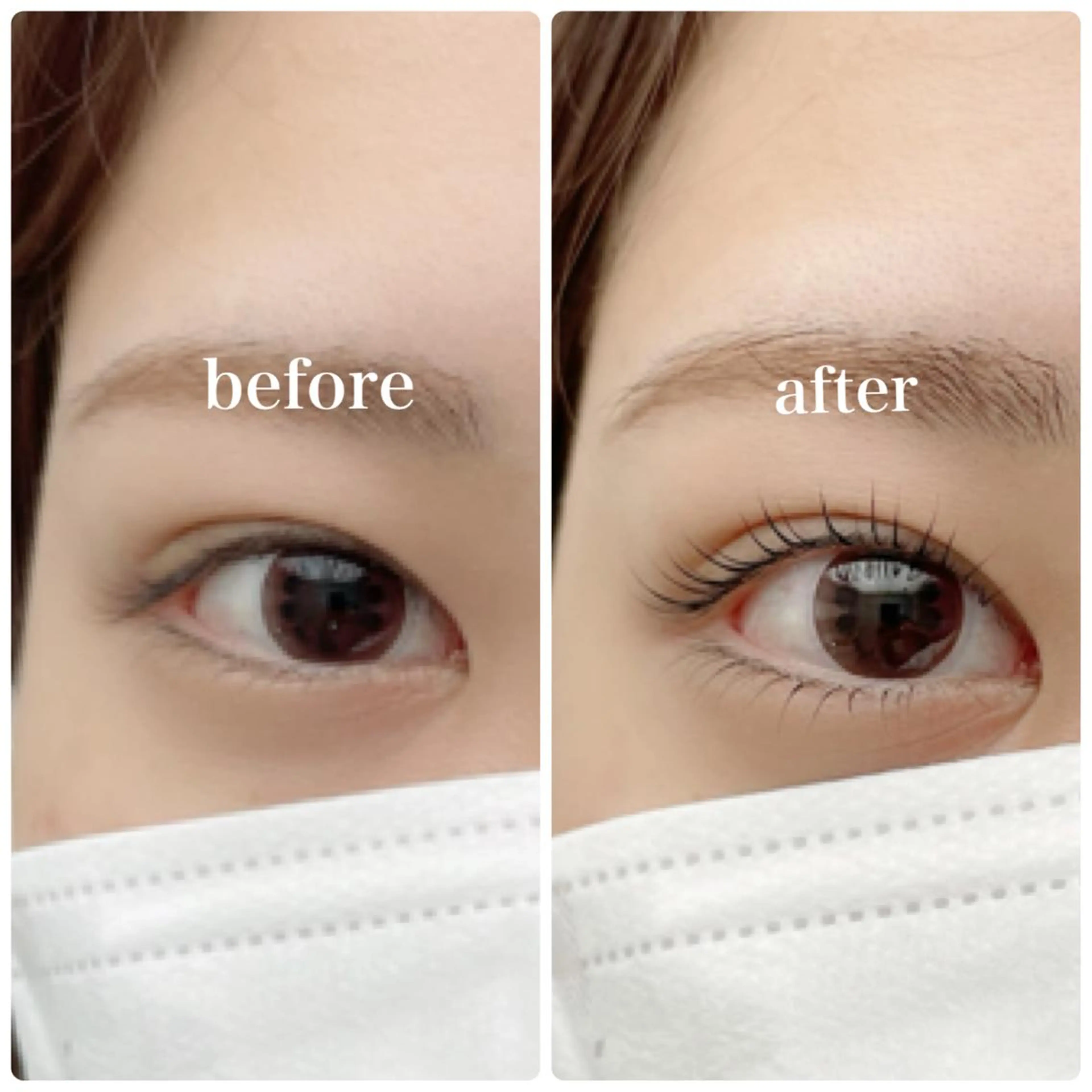 🍑ぱっちりeyeに！まつ毛パーマ上下🍑の写真