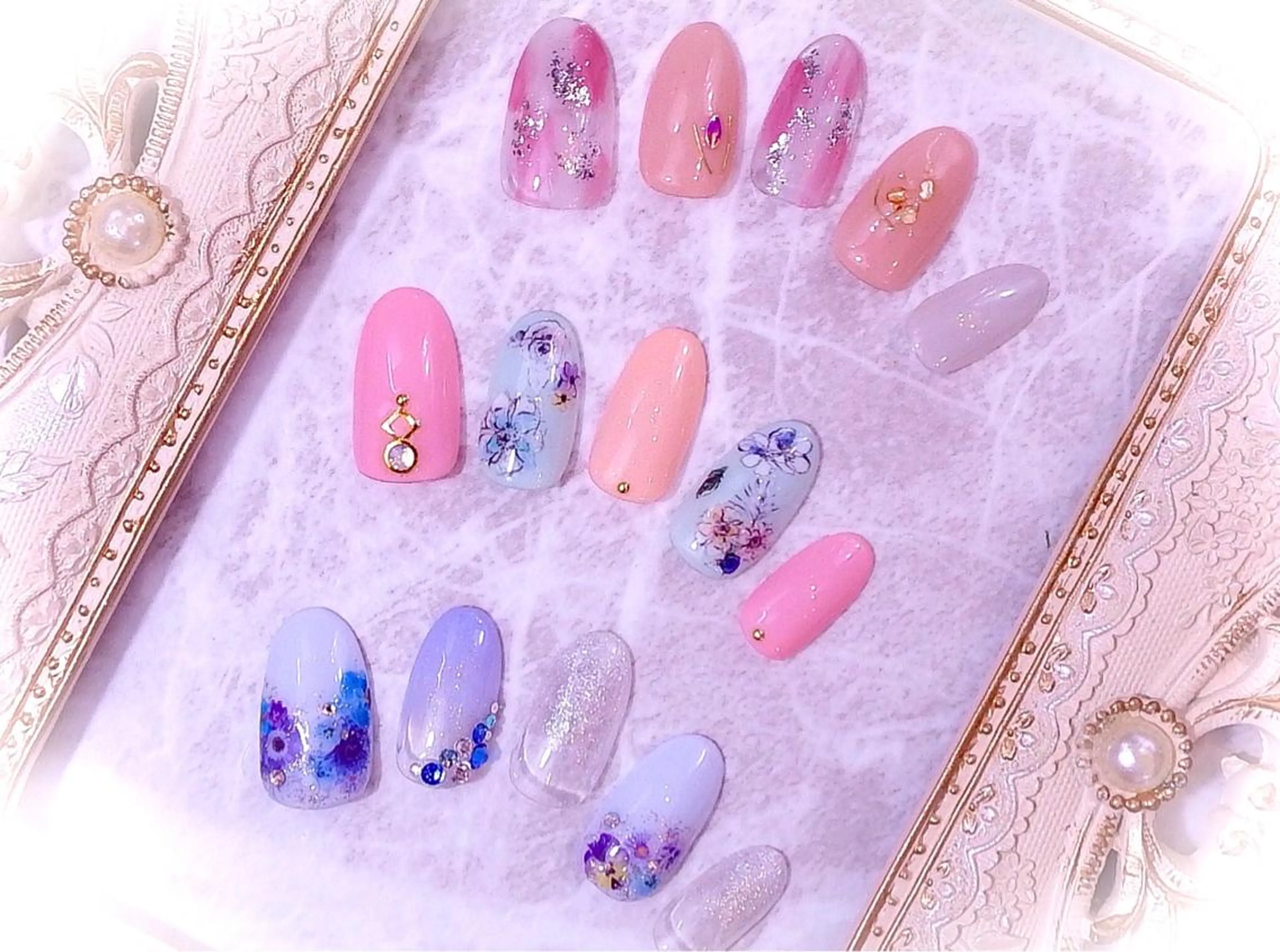 ネイル 春ネイル 夏ネイル ボガスティーズネイル 川崎店のネイルデザイン