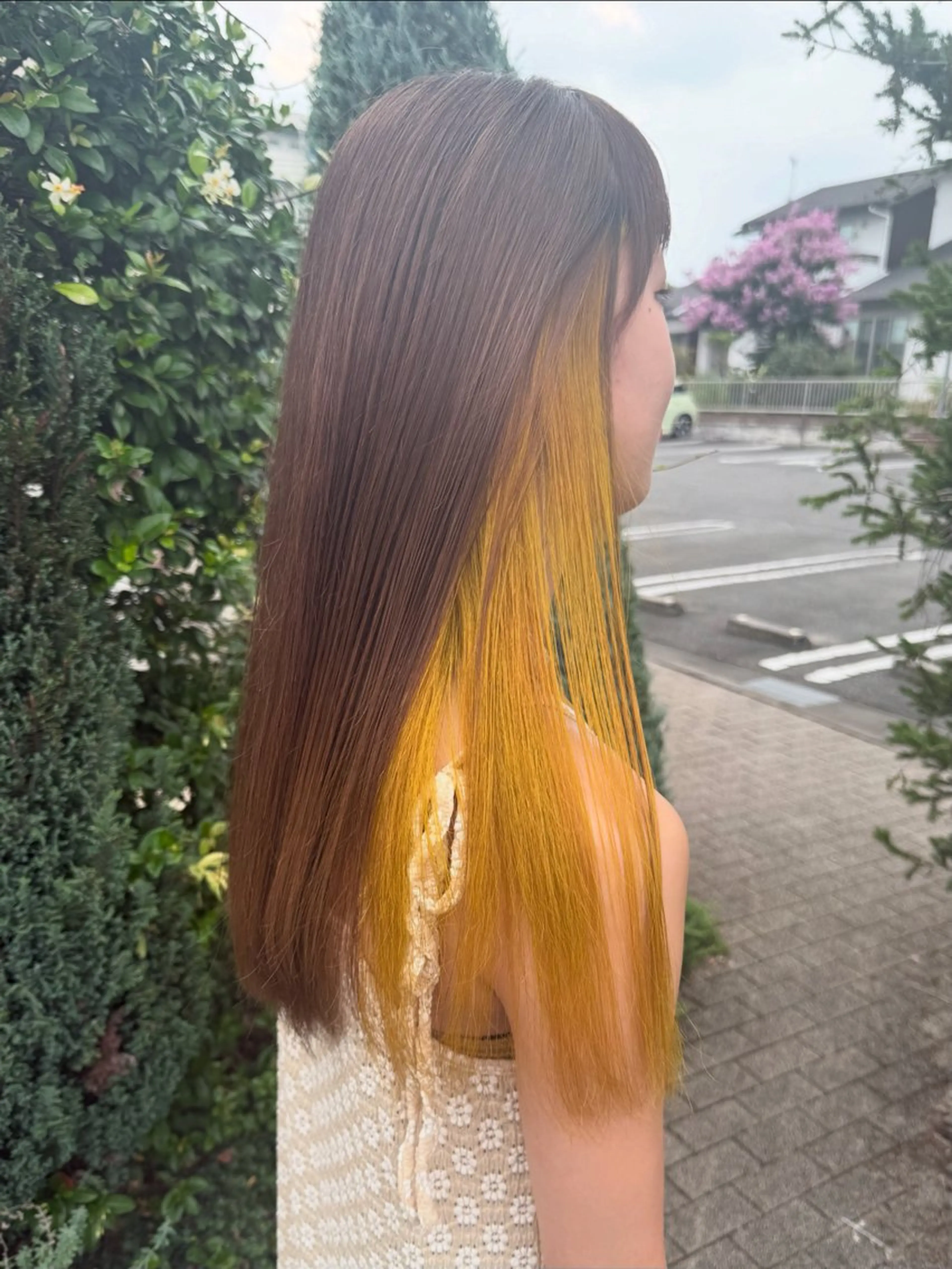 ロング カラー インナーカラー 原田 彩希のヘアスタイル