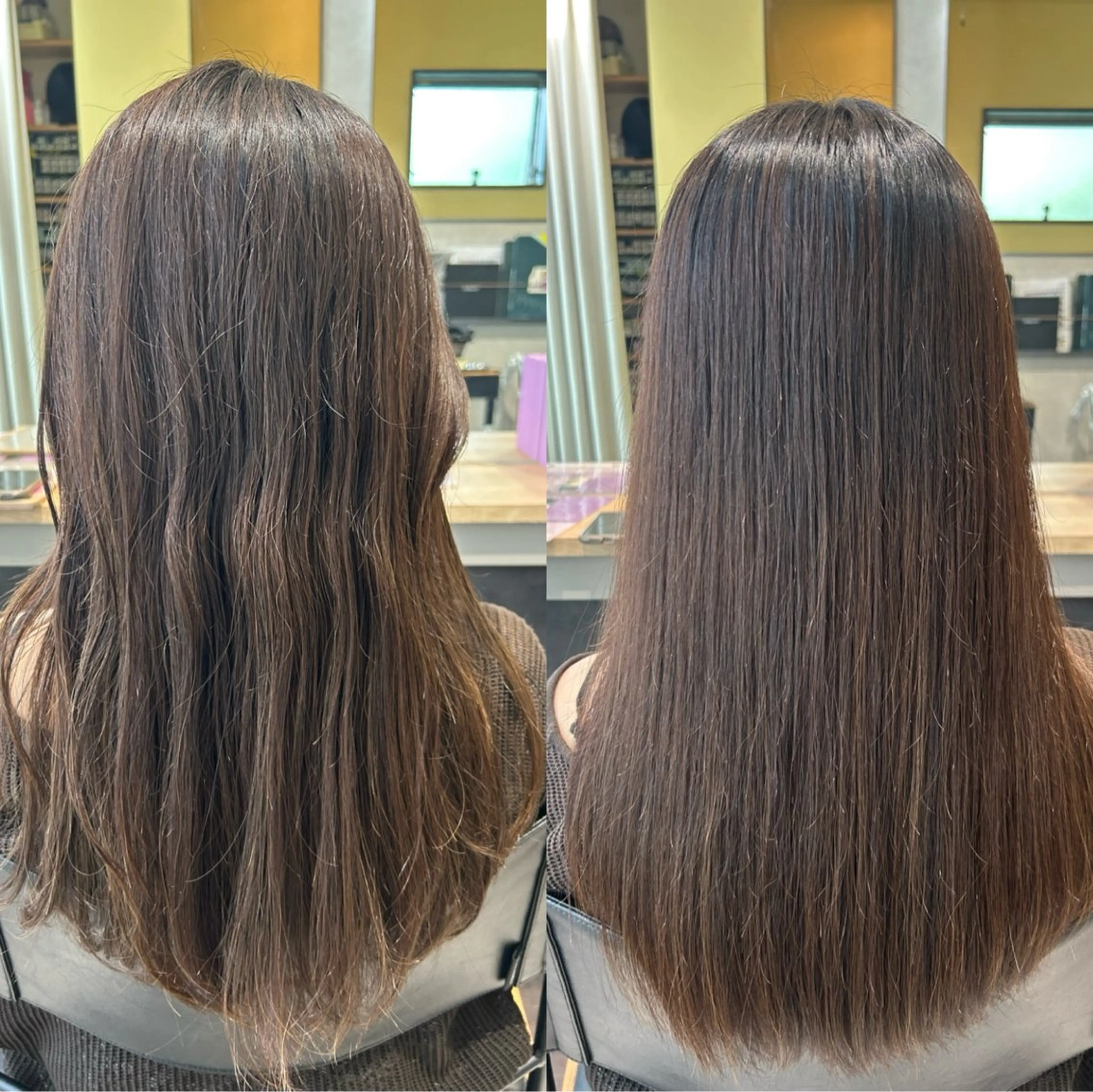 ロング パーマ ハイライト 髪質改善 ストレートパーマ カット 縮毛矯正 トリートメント hub hair レイヤー/透明感のヘアスタイル