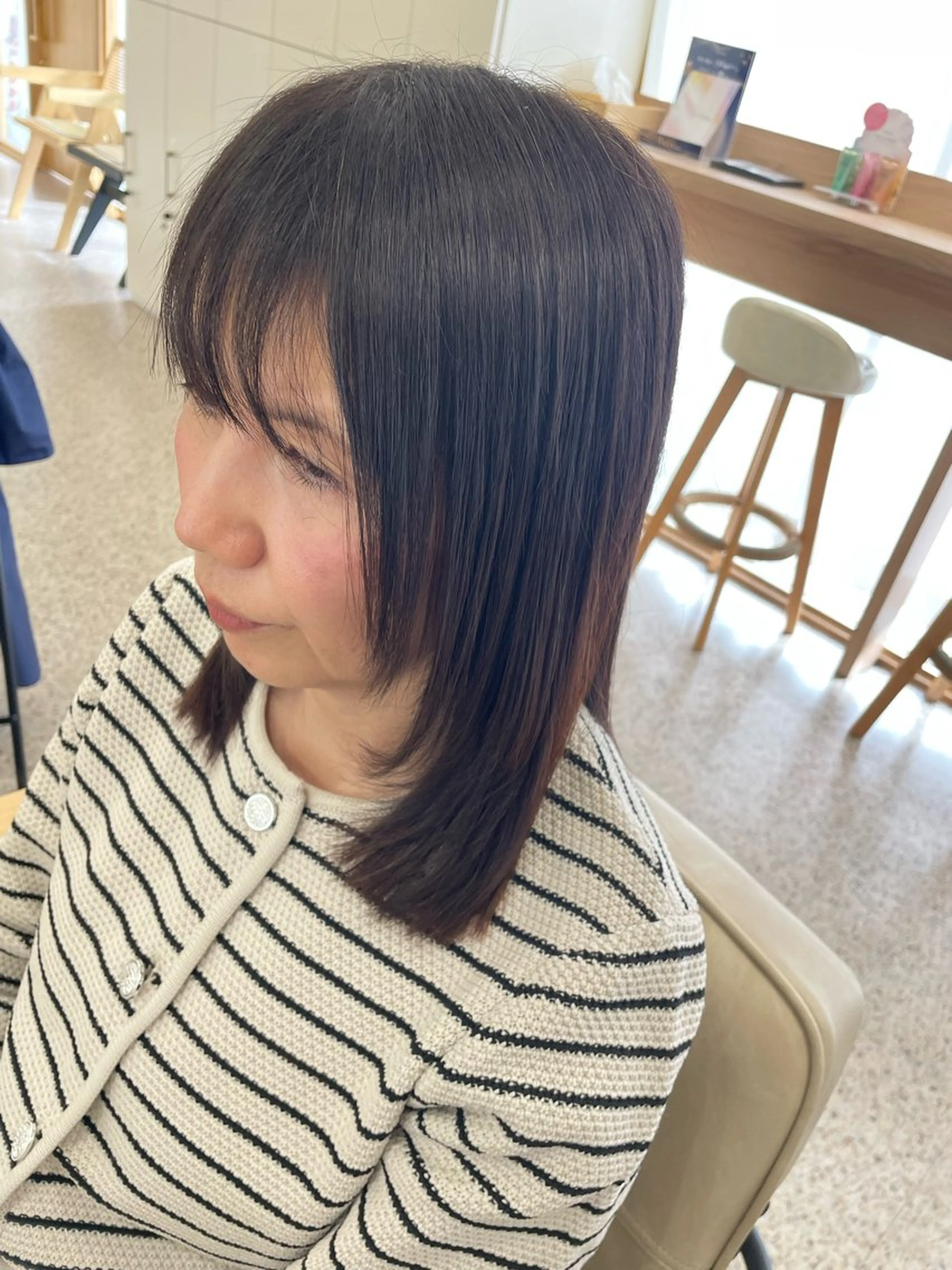 ミディアム カット 縮毛矯正 unica by milly 【緑地公園】所属・ユニカバイミリー MISAKI🫧のヘアスタイル