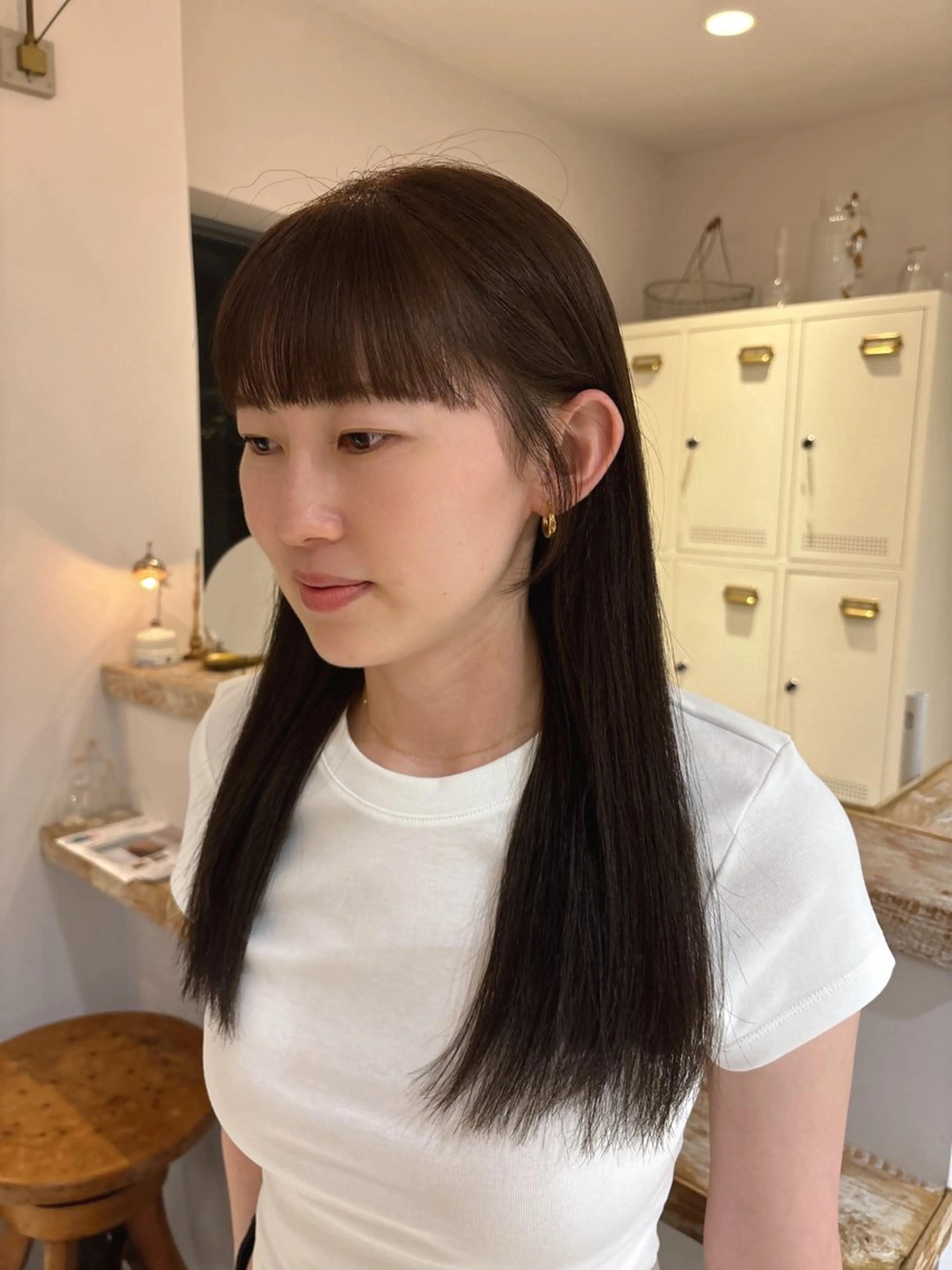 ロング カラー 🎀調布仙川透明感オ リーブカラー干莉🎀のヘアスタイル