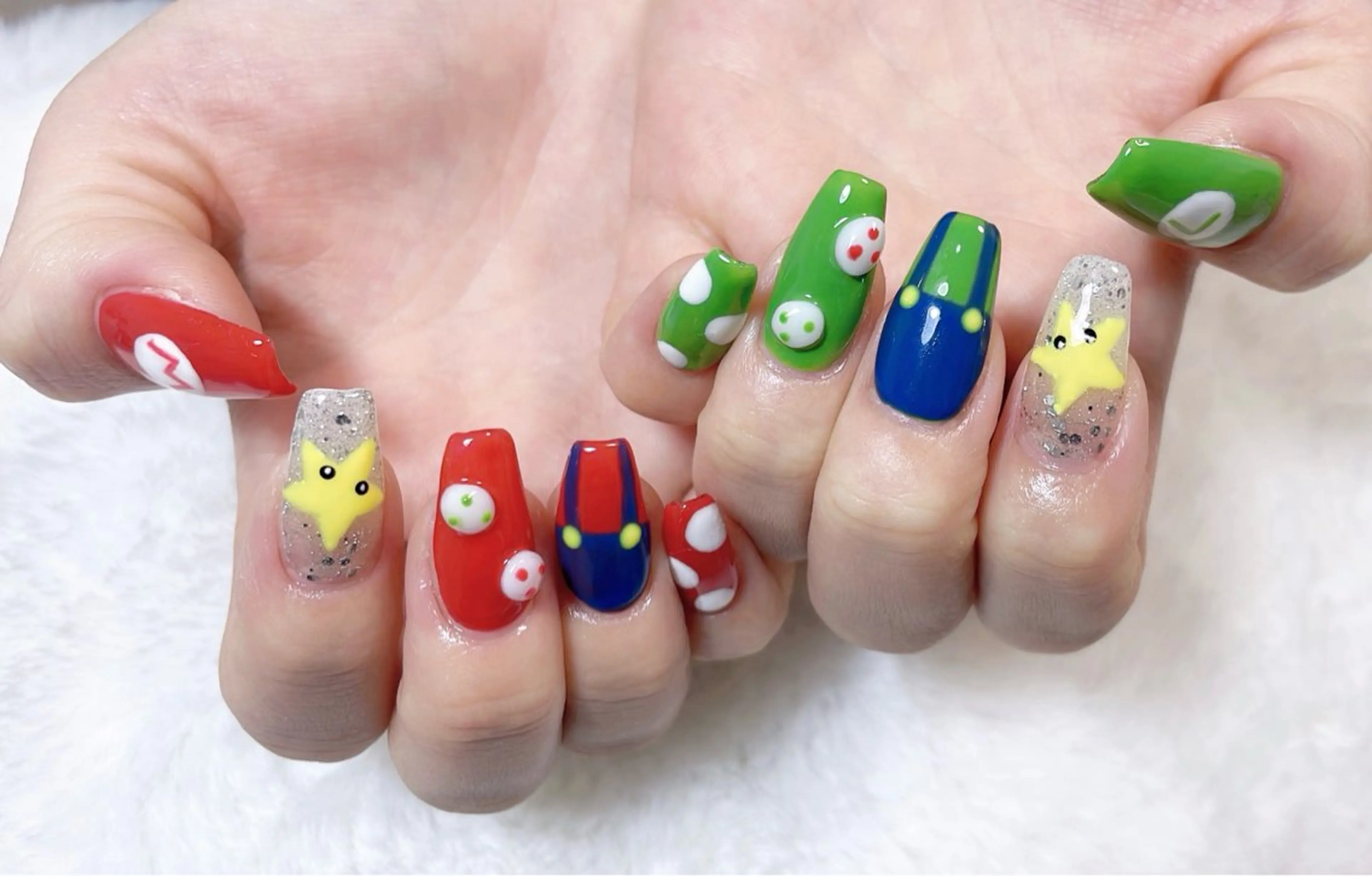 ネイル アニマル柄 アートネイル チークネイル フラッシュネイル フットネイル ハンドネイル 長さだし/持込/ ins風ネイル/Umのネイルデザイン