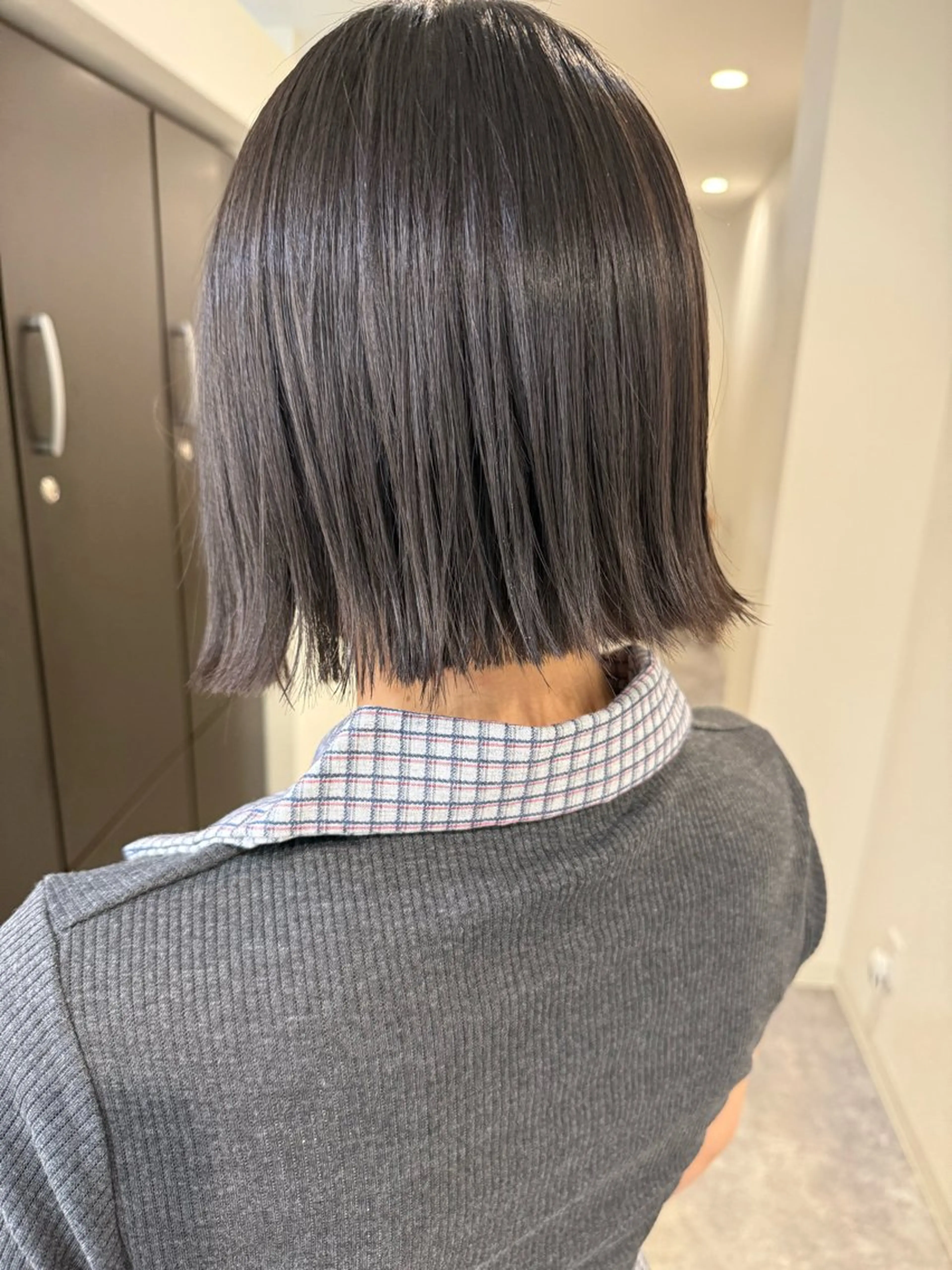 ショート 切りっぱなしボブ ボブ 髪質改善 H所属・H (エイチ) 烏丸御池店のヘアスタイル