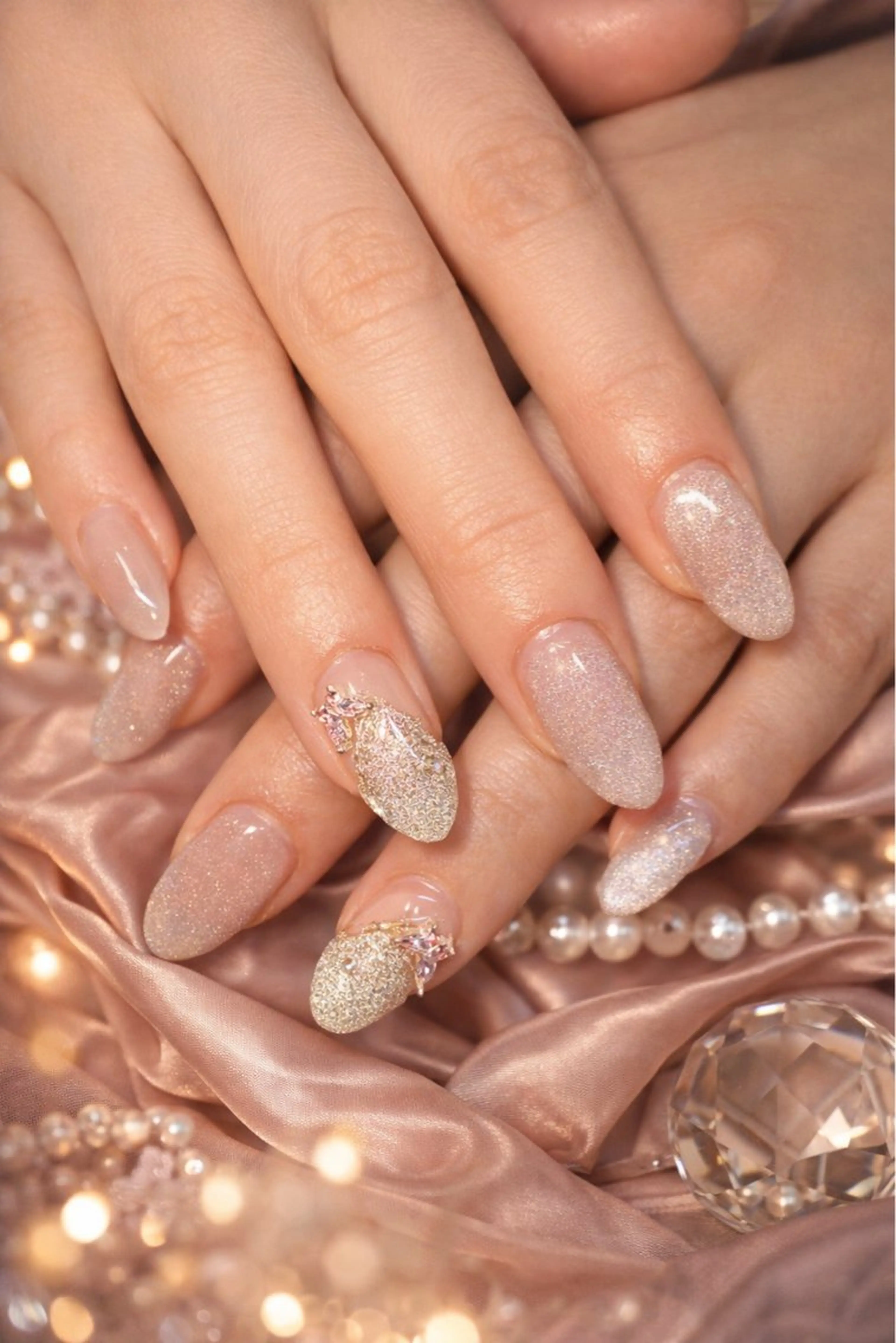 ネイル フラッシュネイル ラメ(グリッター) マグネットネイル ハンドネイル Twin Hands所属・Twin Hands みぃのネイルデザイン