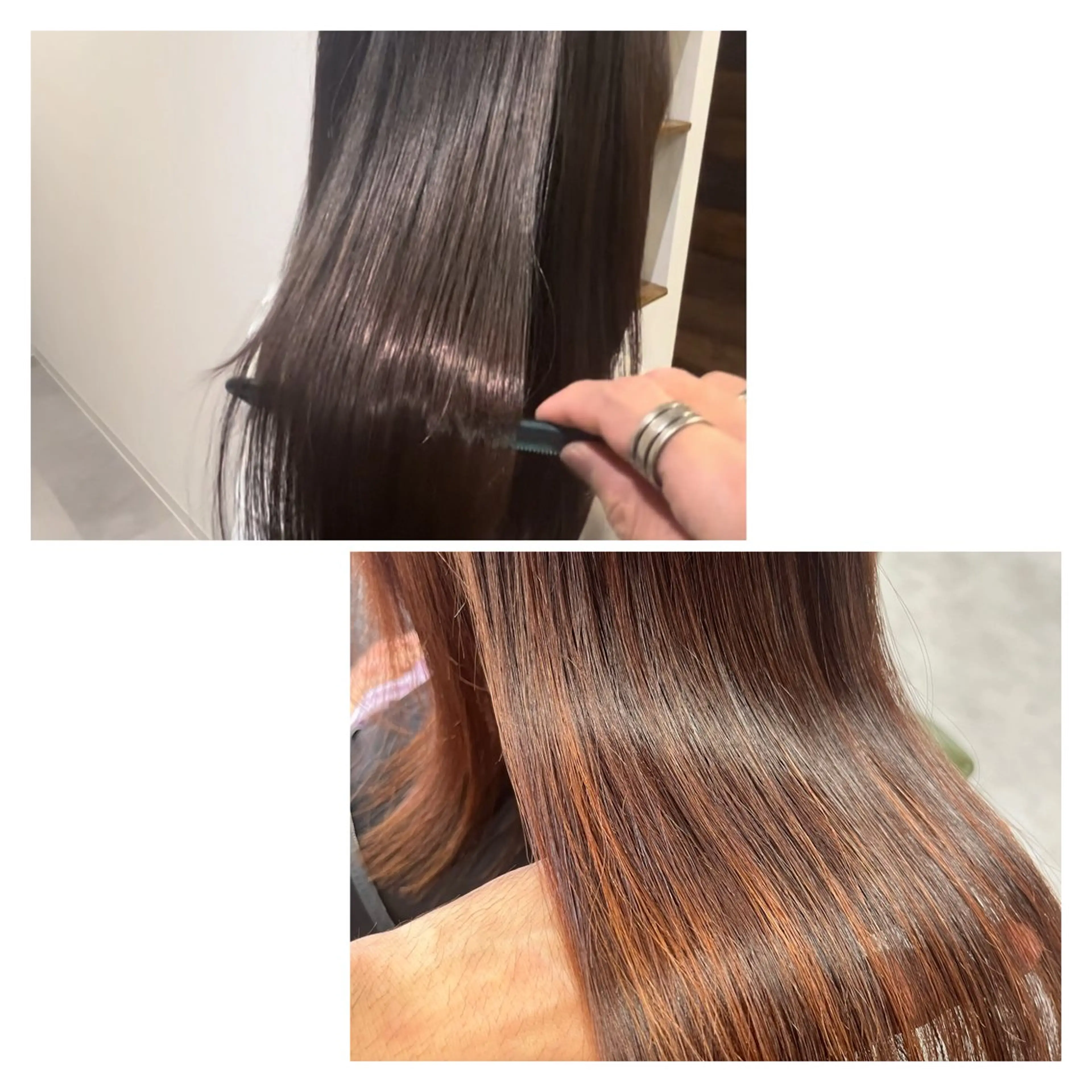 セミロング カット 縮毛矯正 トリートメント 🫧美髪矯正/ 髪質改善/藤平健太のヘアスタイル