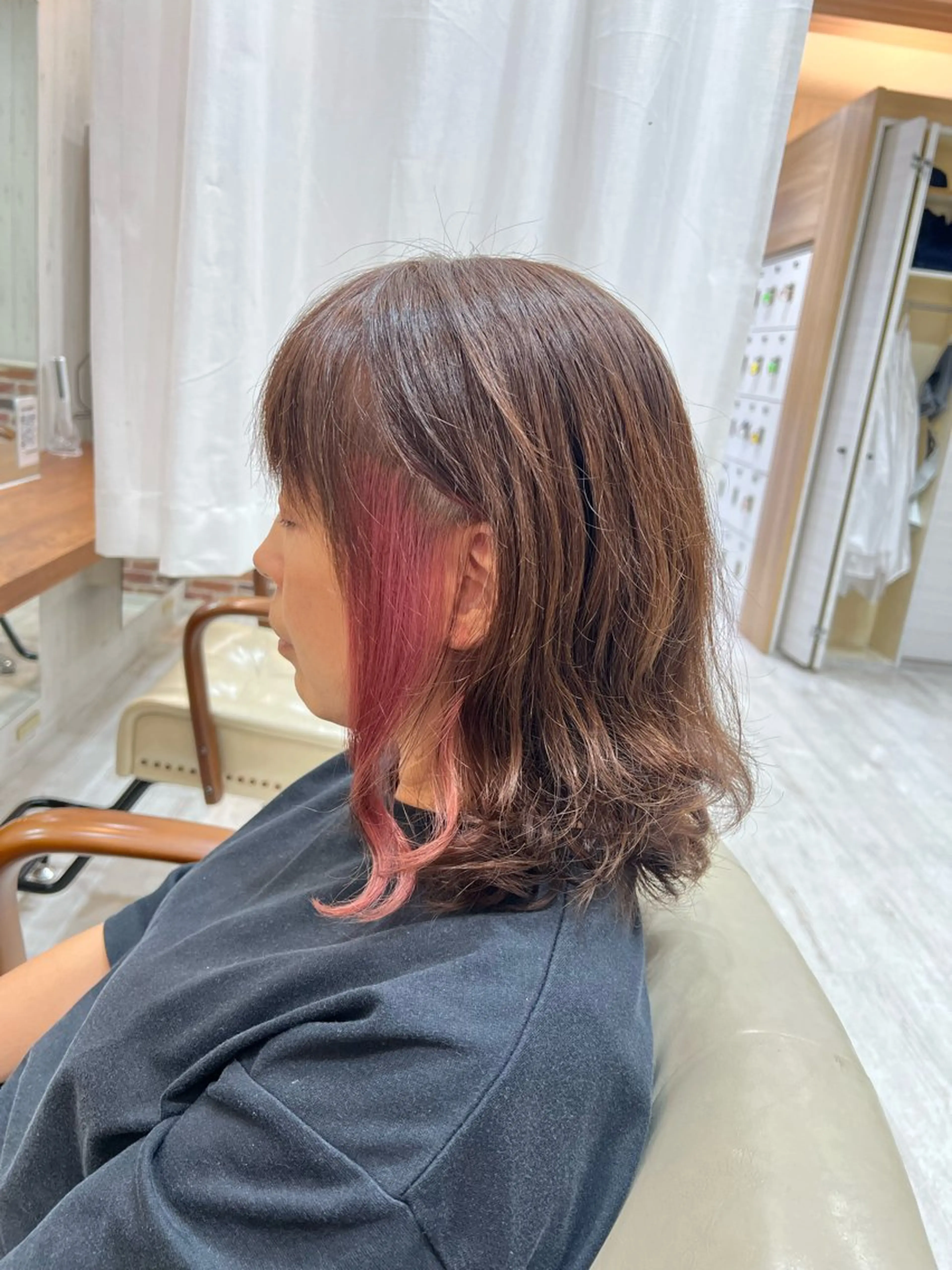 ミディアム ボブ ハイライト 髪質改善 hair salon FAN所属・FANスタイリスト Ⓜ️EIのヘアスタイル