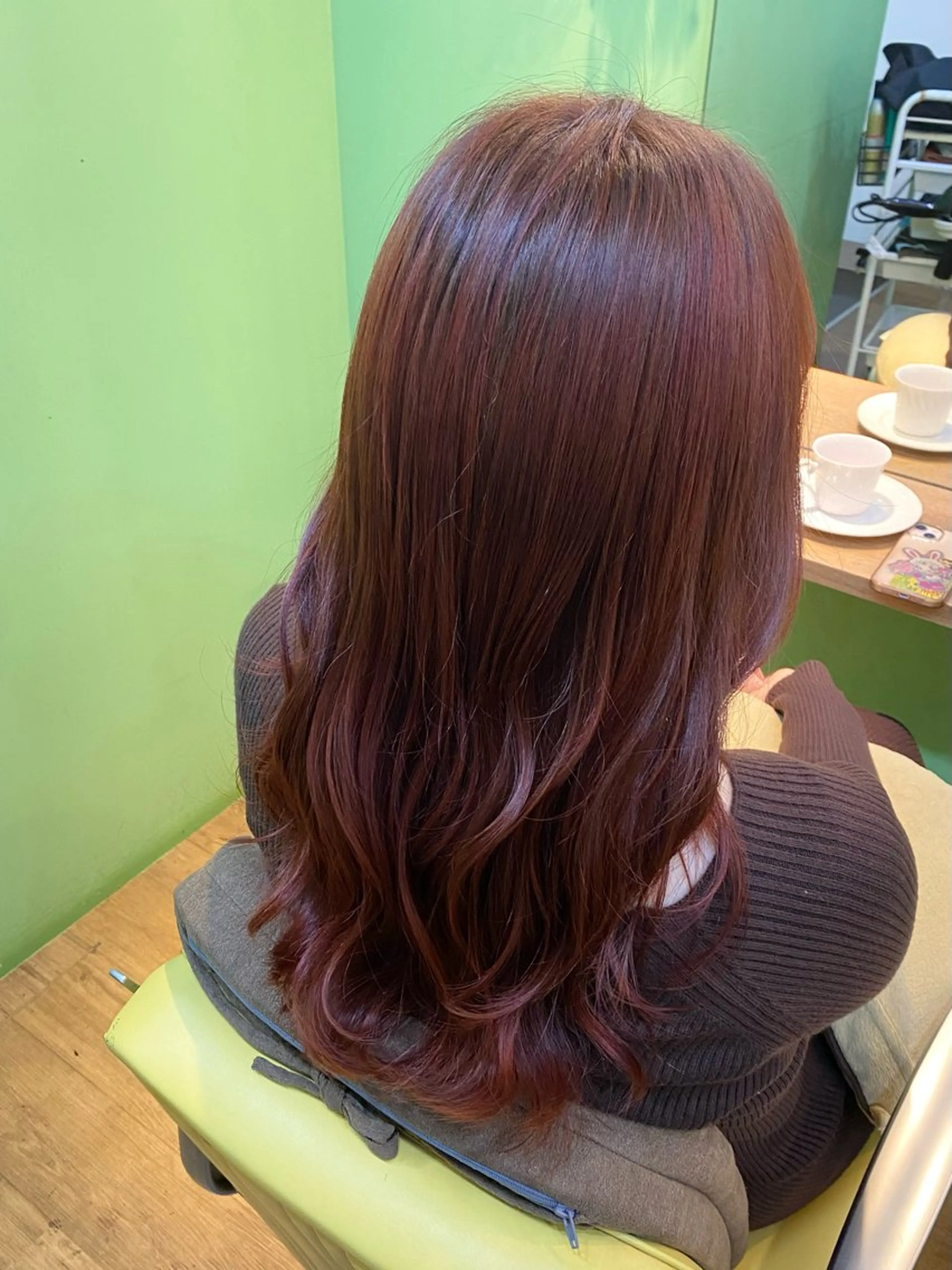 ロング カラー ブリーチ 髪質改善 韓国風ヘア 縮毛矯正 酸性ストレート 【エシカル】 HOSOMIのヘアスタイル