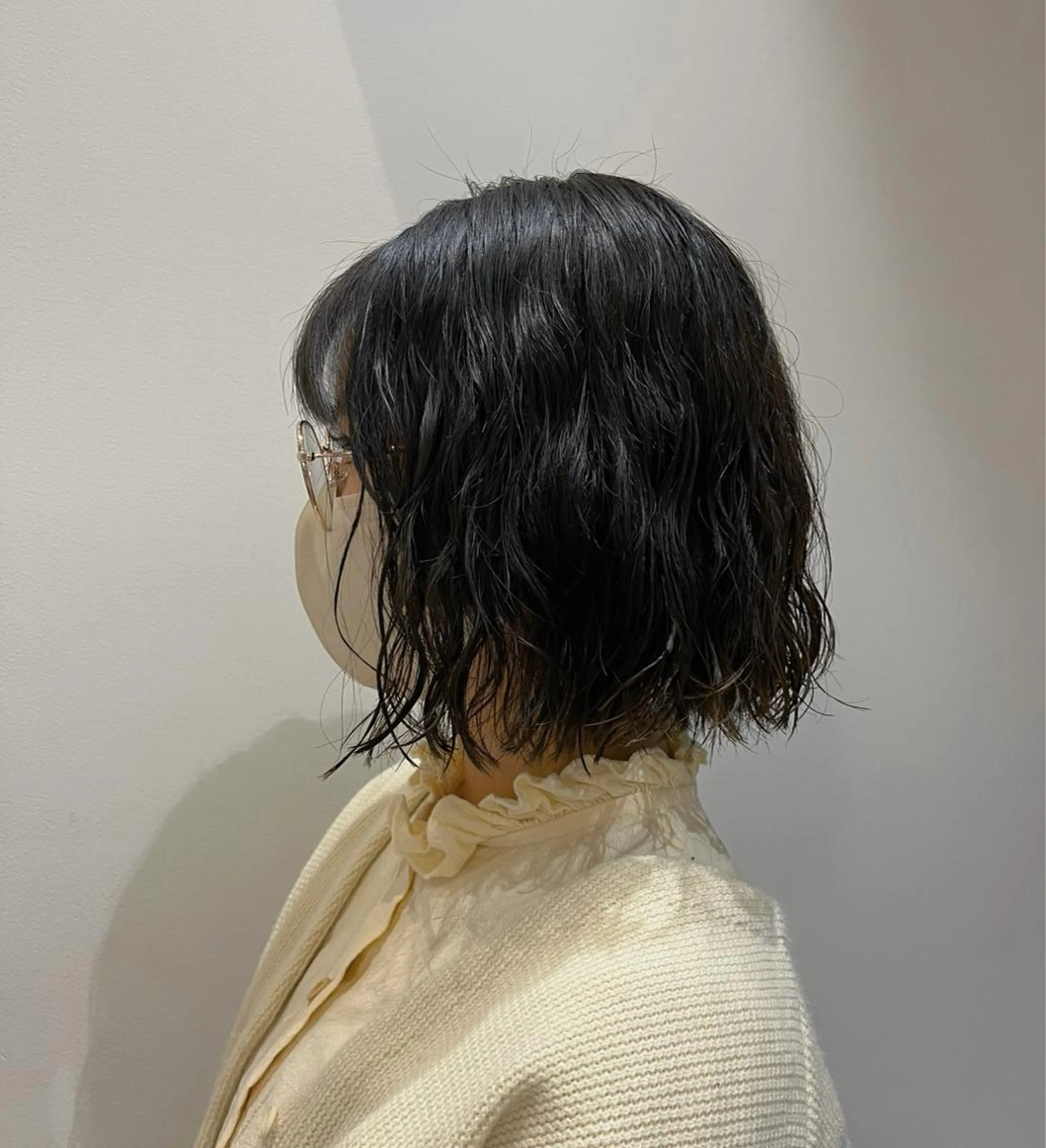 ミディアム カット パーマ 山本 佳奈のヘアスタイル