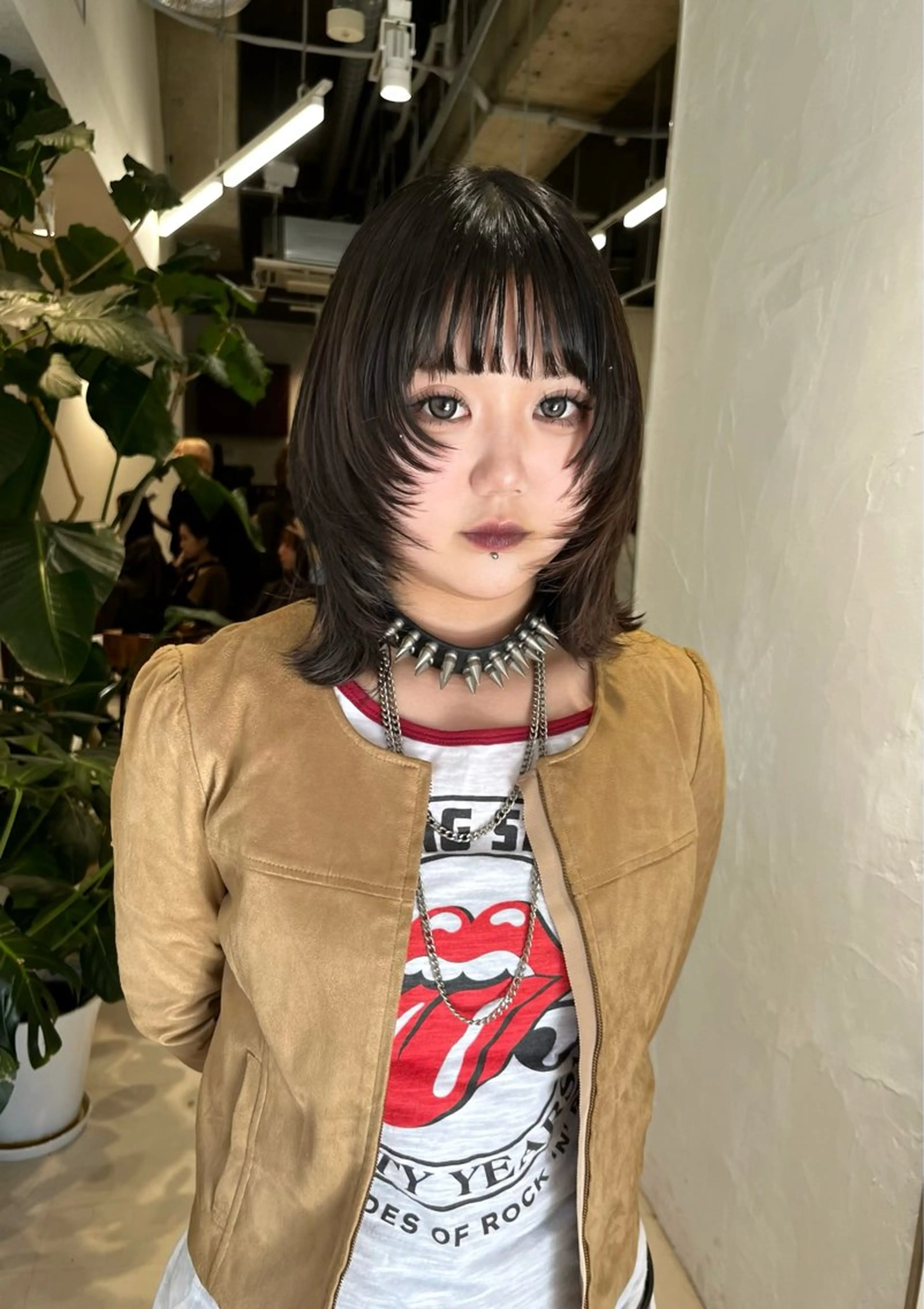 ミディアム カラー ブラウンカラー レイヤーカット カット ヘアカラー トリートメント レイヤーカット/ブラ ウンカラー/河野凜のヘアスタイル