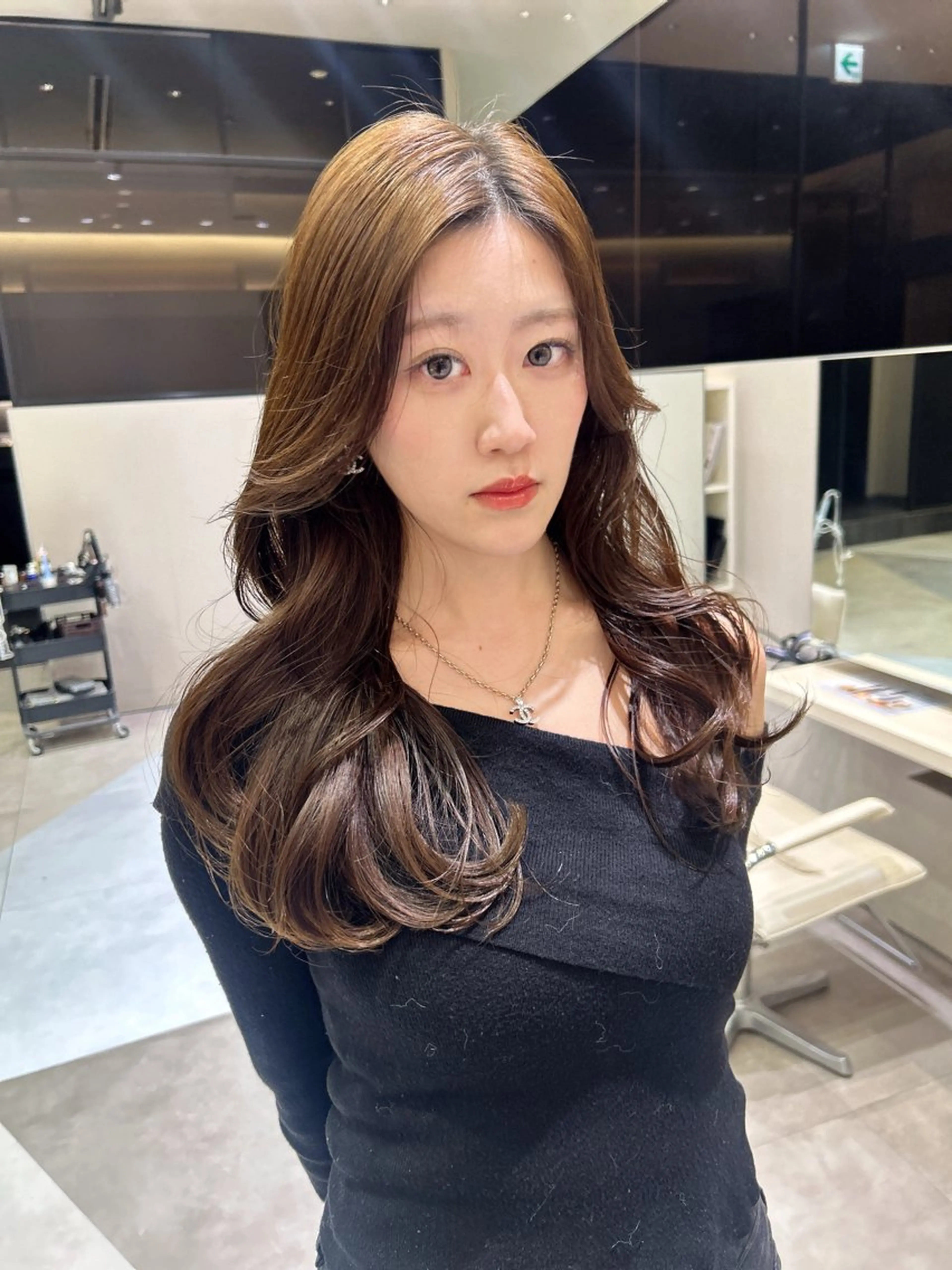 ロング カラー カット ヘアカラー トリートメント レイヤーカット/ ダブルカラー/たくみのヘアスタイル