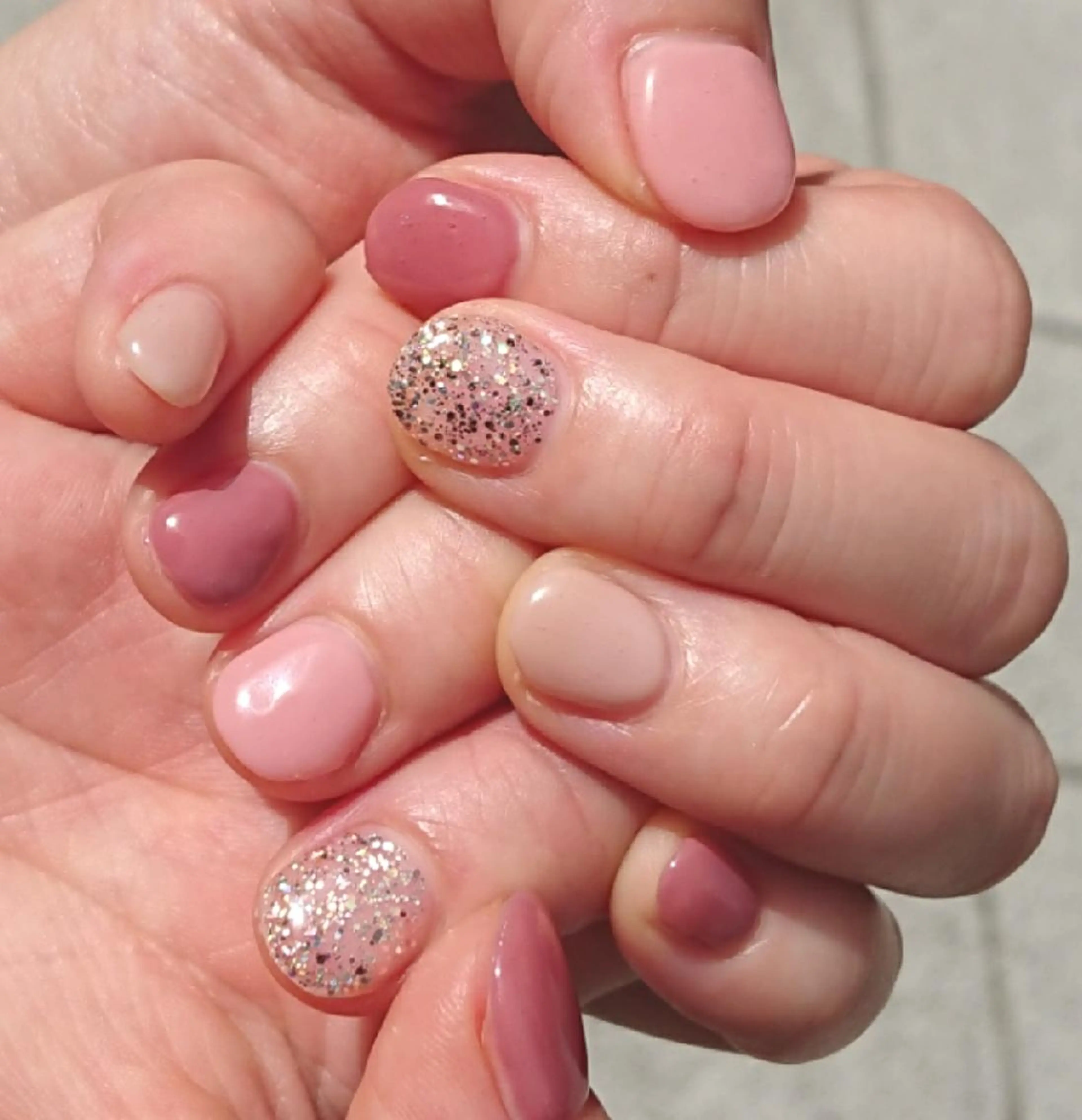 ネイル ラメ(グリッター) ワンカラーネイル ハンドネイル shellnail さなえのネイルデザイン