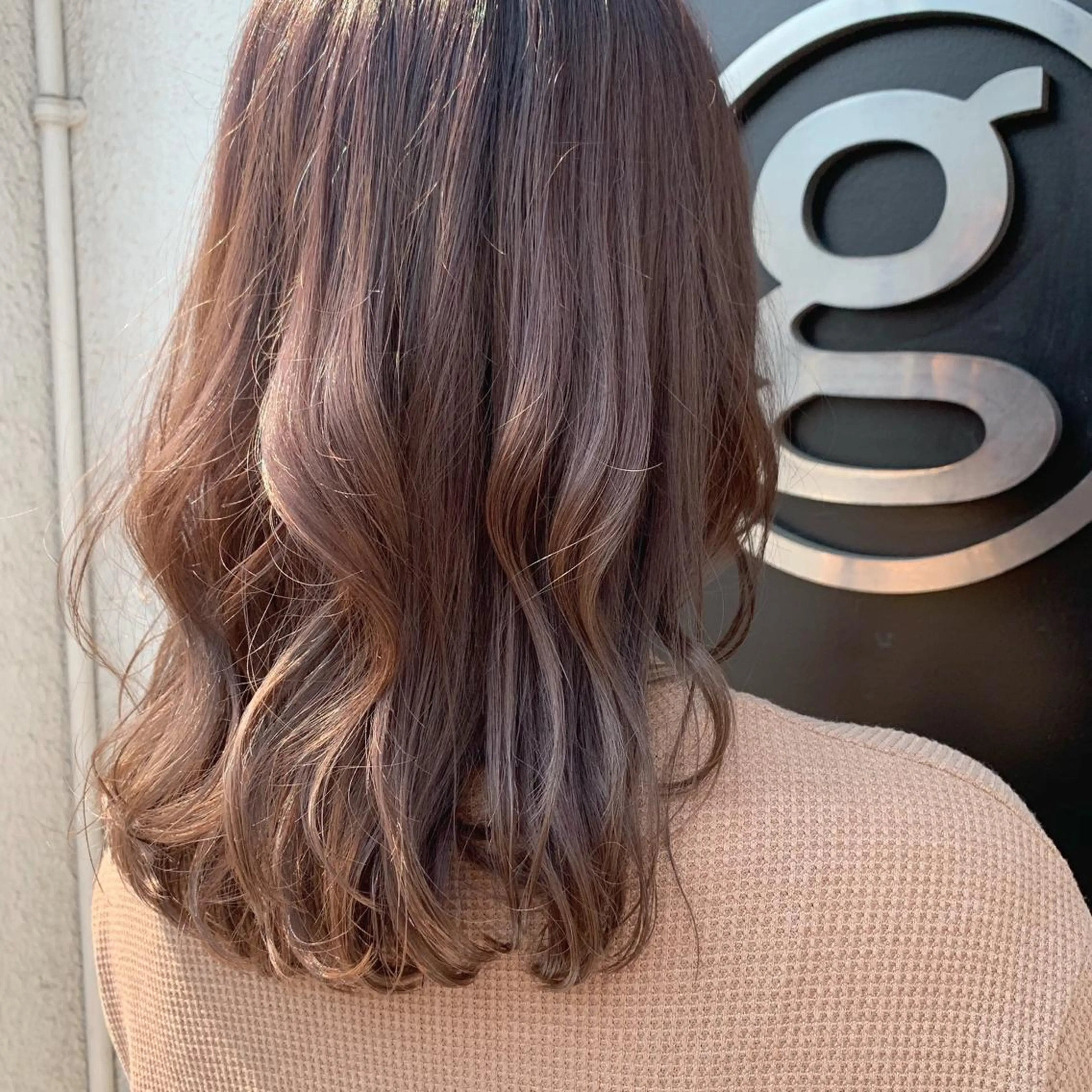 セミロング カラー ベージュカラー ラベンダーカラー ラベンダーベージュ カット ヘアカラー トリートメント 萌花　moeka /韓国/レイヤーのヘアスタイル