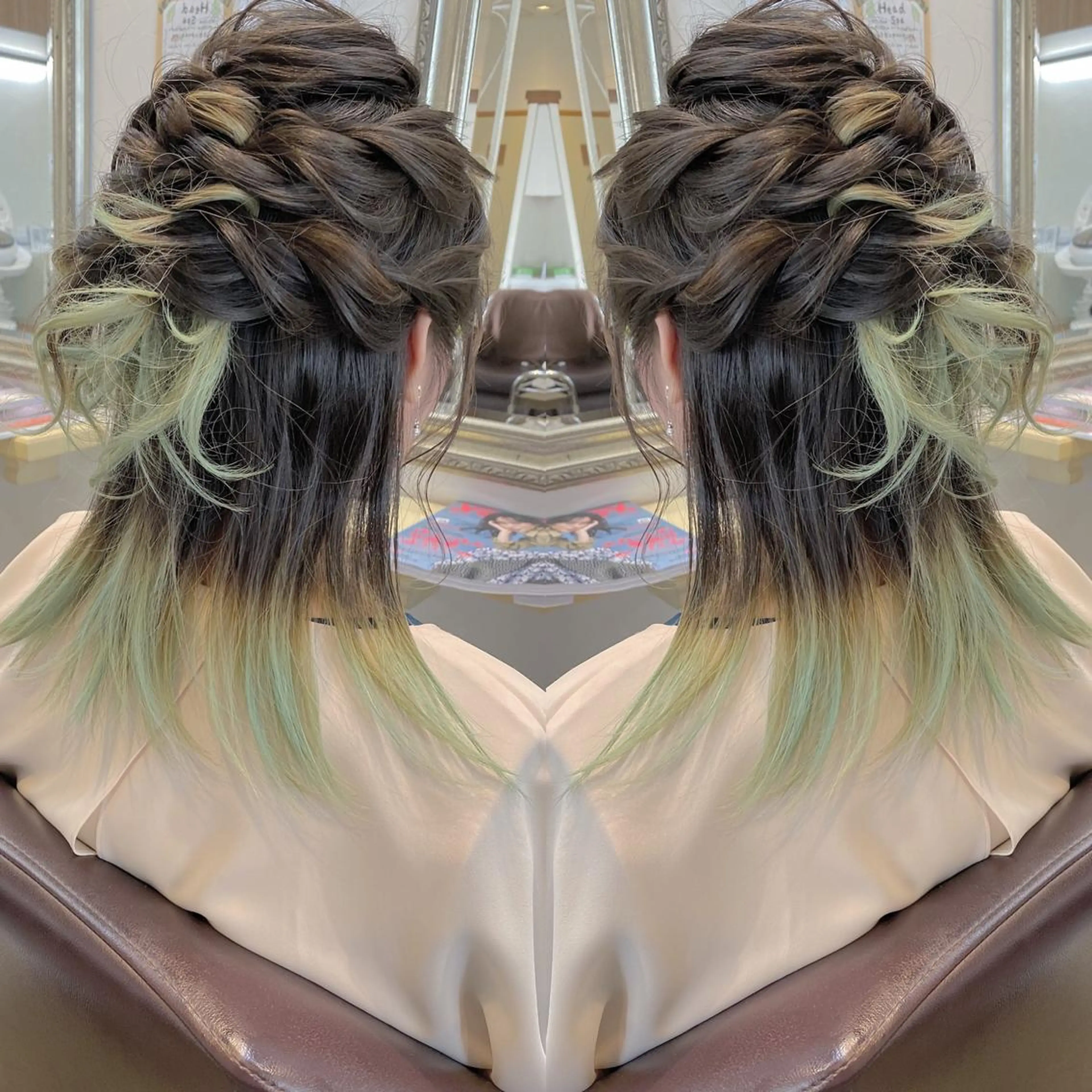 ミディアム カラー イルミナカラー カット ヘアカラー トリートメント grand juteのヘアスタイル