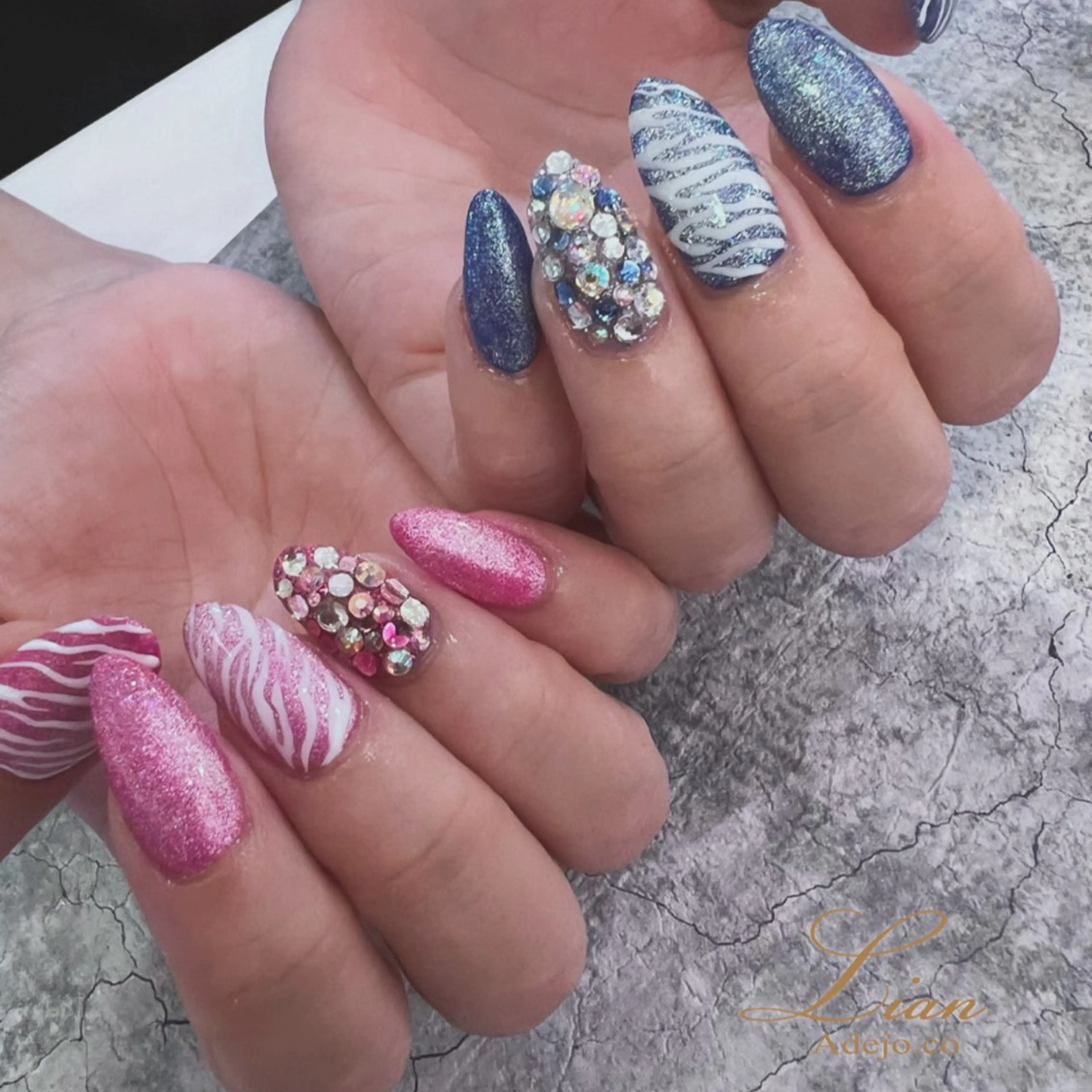 ネイル アニマル柄 マグネットネイル Nail salon LIANのネイルデザイン