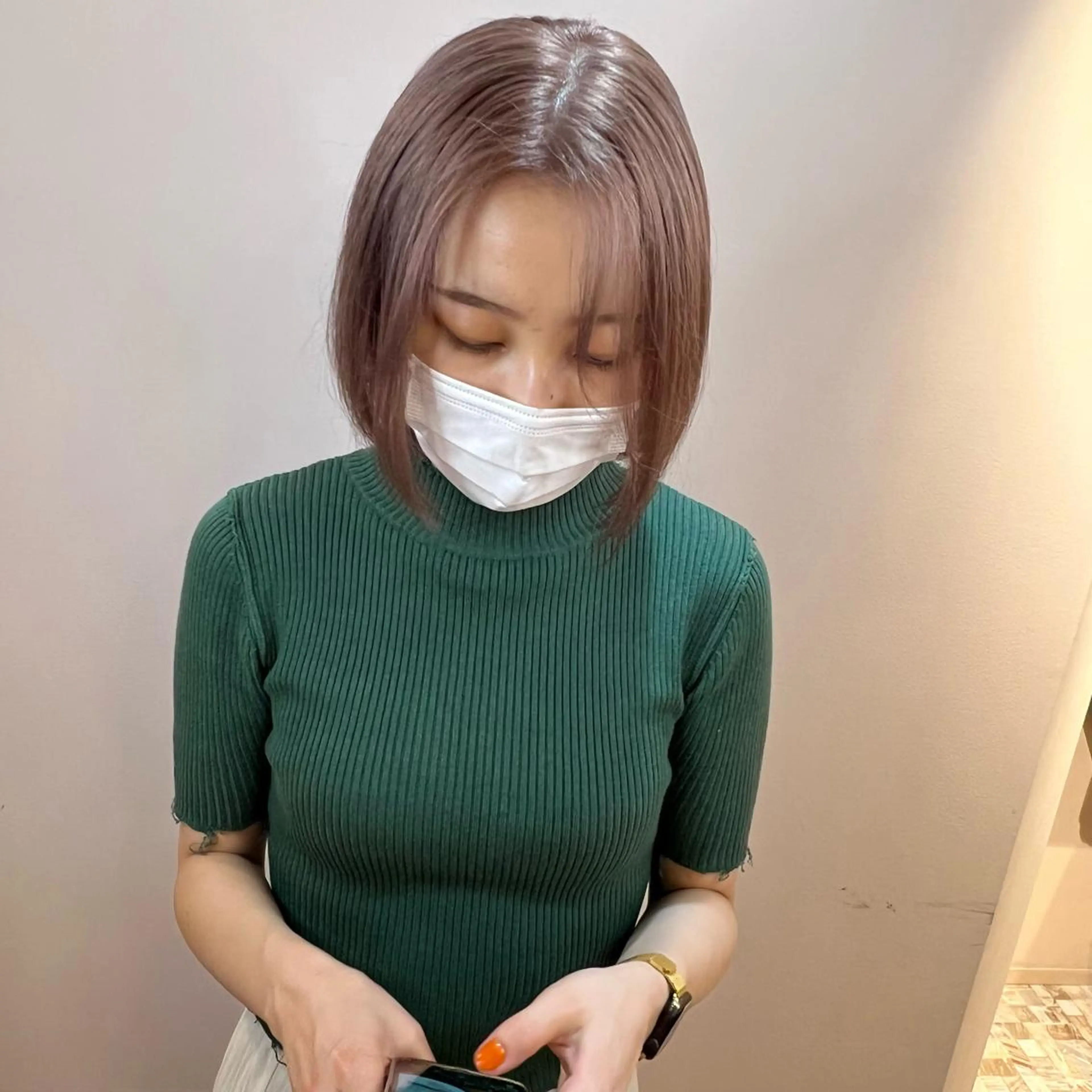 ショート カラー ブリーチ ピンクカラー Lita所属・Lita KANAのヘアスタイル