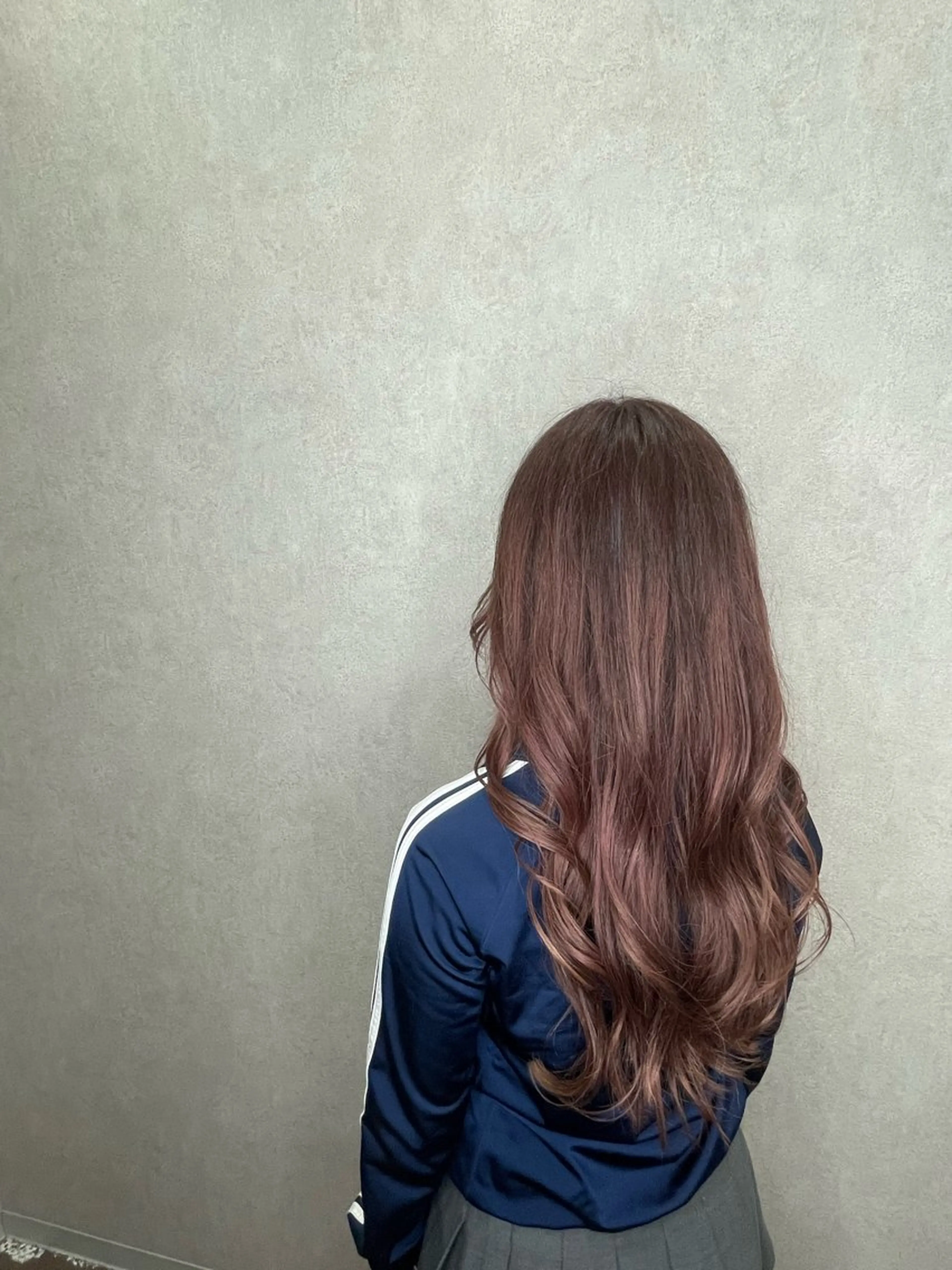 ロング カラー ブラウンカラー ピンクカラー ピンクブラウン 目崎 丞のヘアスタイル