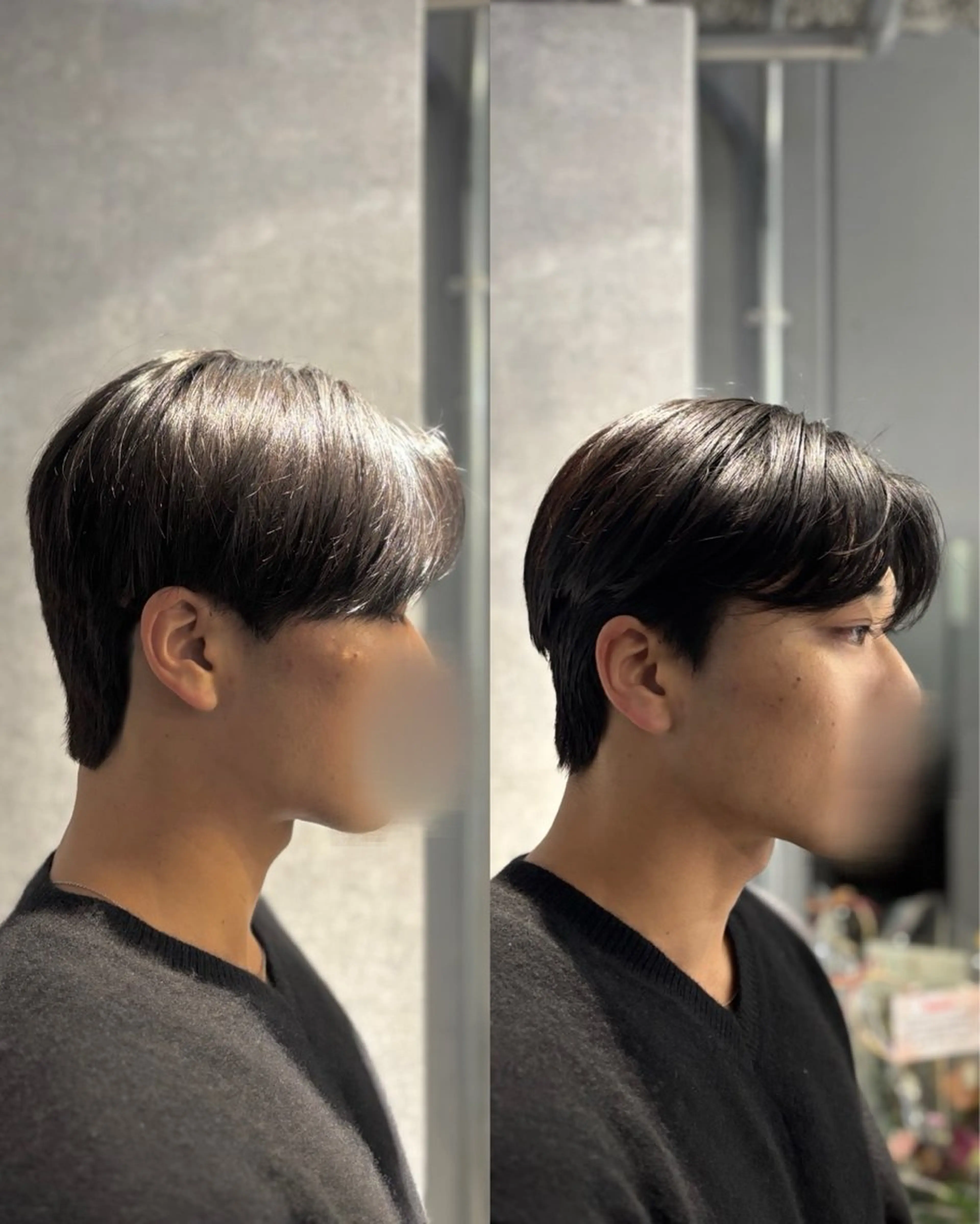 ショート パーマ メンズ ダウンパーマ メンズパーマ カット パーマ 韓国メンズヘア/ ダウンパーマ/歩夢のヘアスタイル