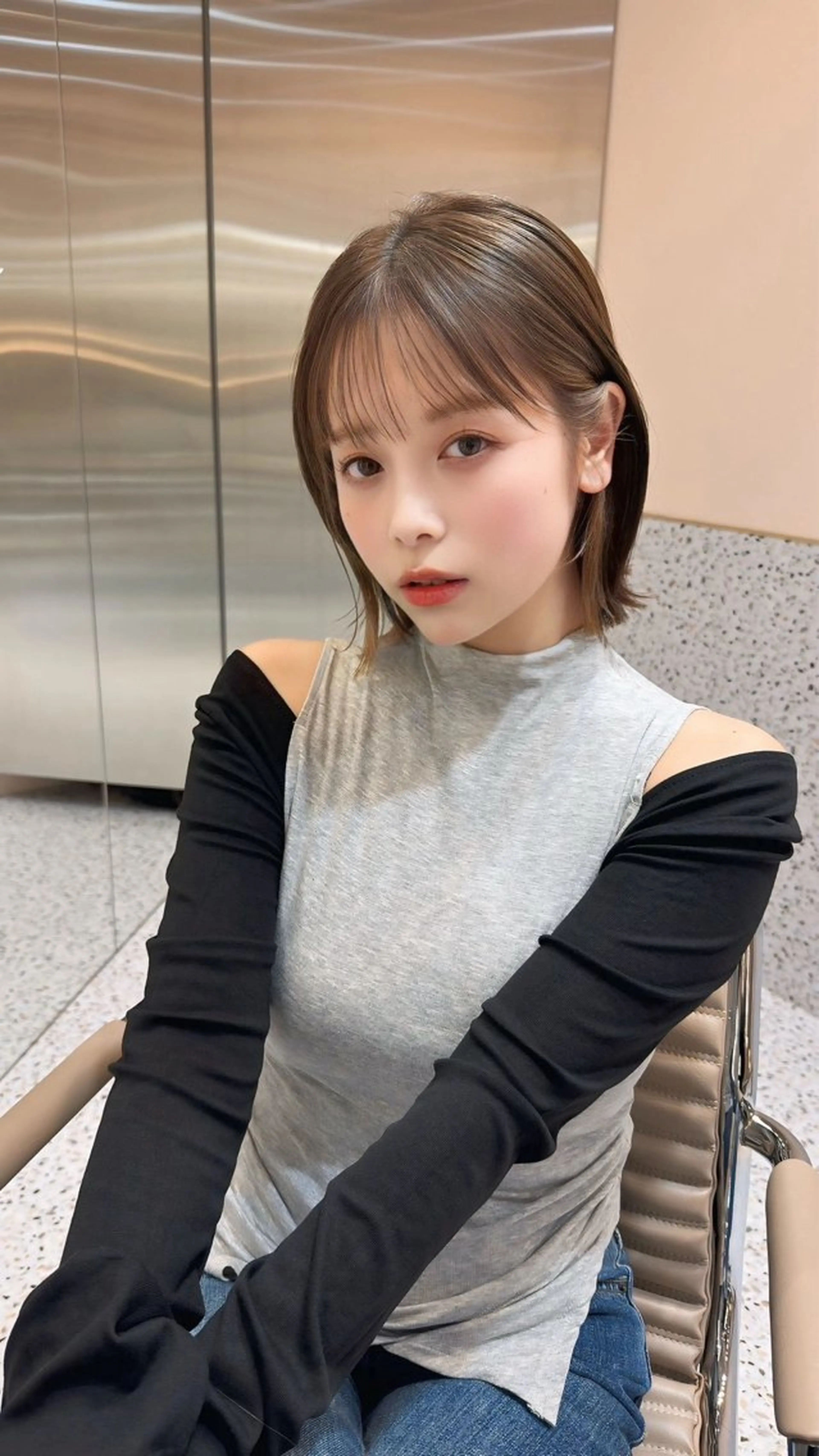 ショート ボブ 外ハネヘア 新宿/韓国ヘア kurea🪽♡のヘアスタイル