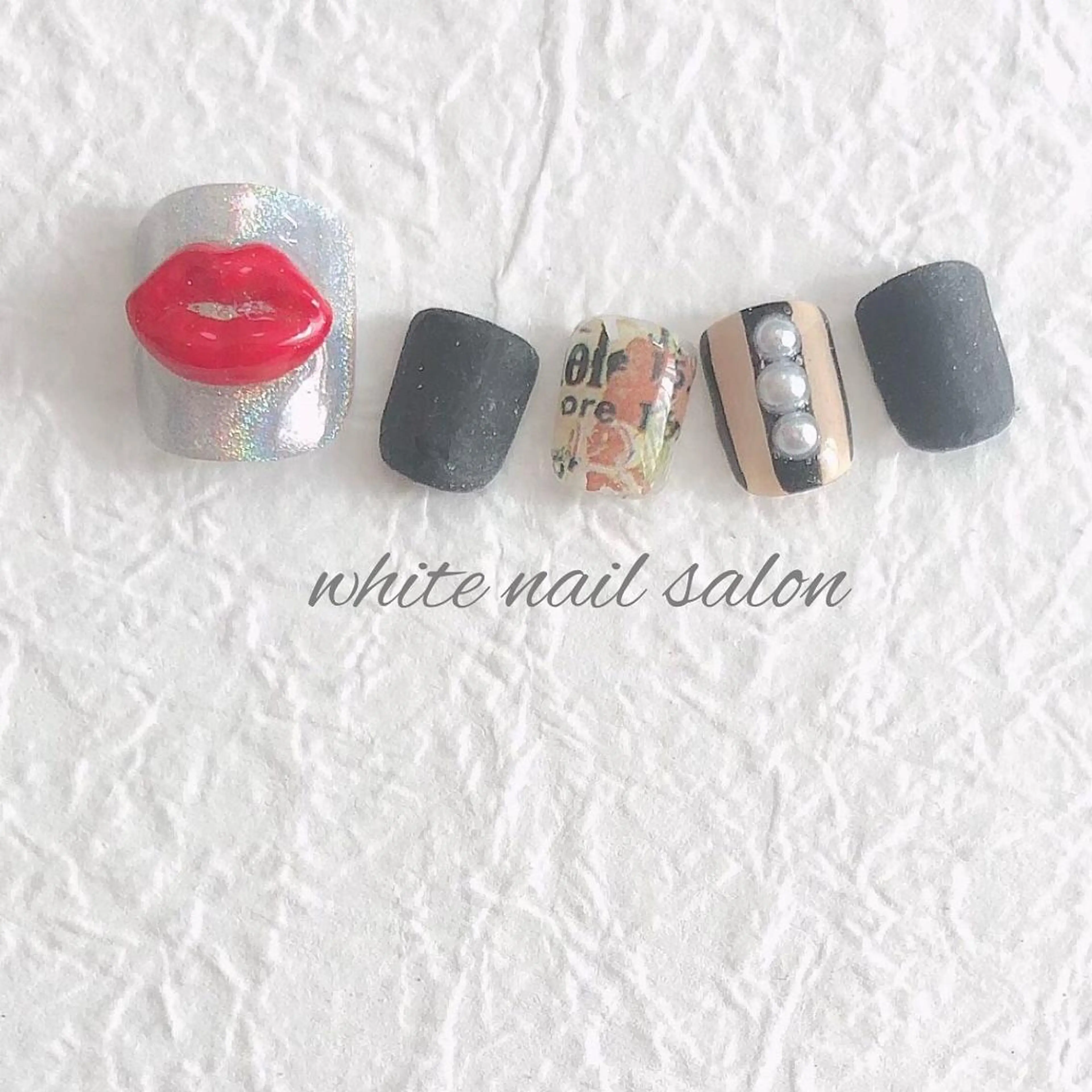 ネイル ジェルネイル ハードジェル 持ち込み ソフトジェル フットネイル white nail salonのネイルデザイン