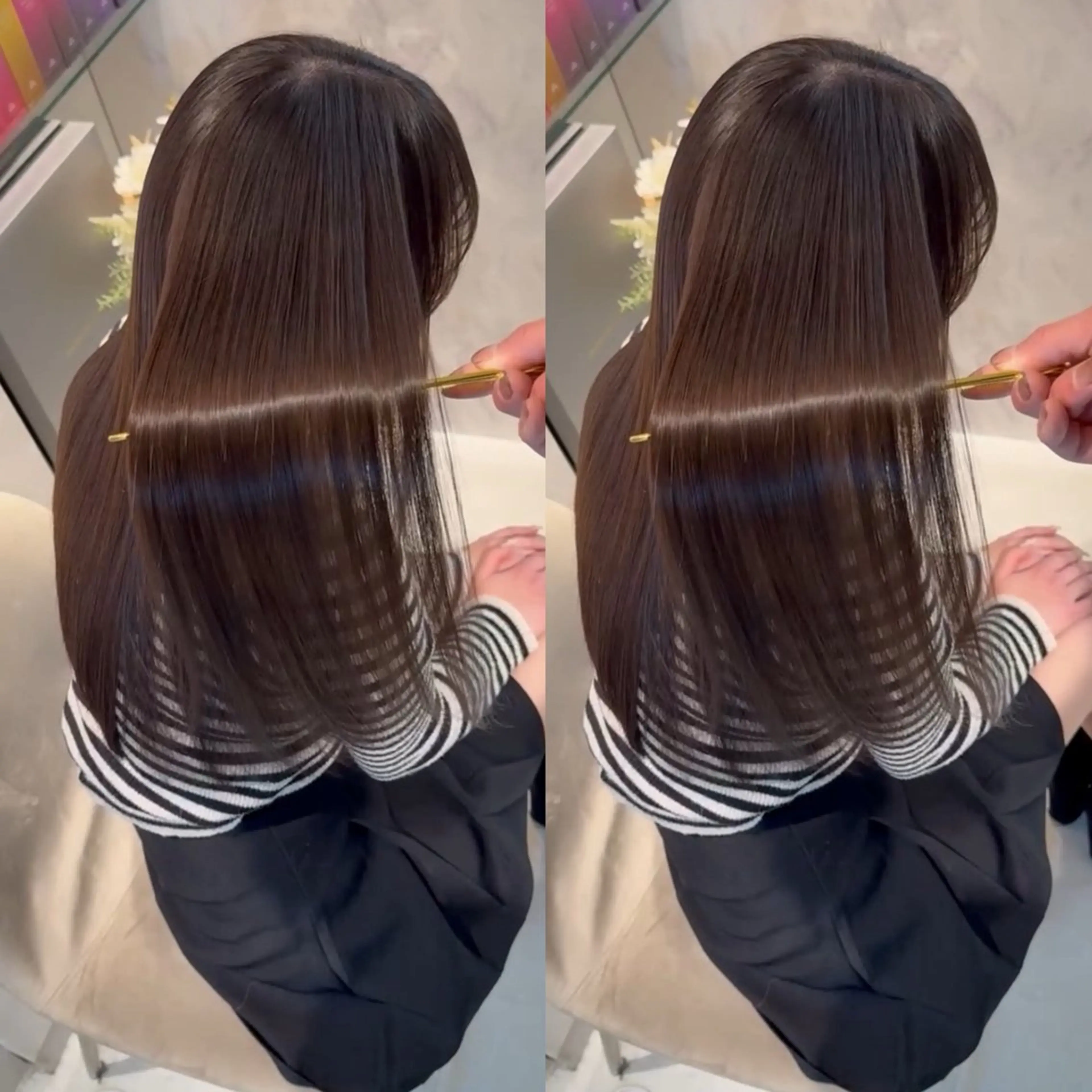 12月限定🉐梅雨前に！！ご新規様⭐️美髪⭐️カット+カラー+縮毛矯正+トリートメント👐🏻迷ったらこちらの写真