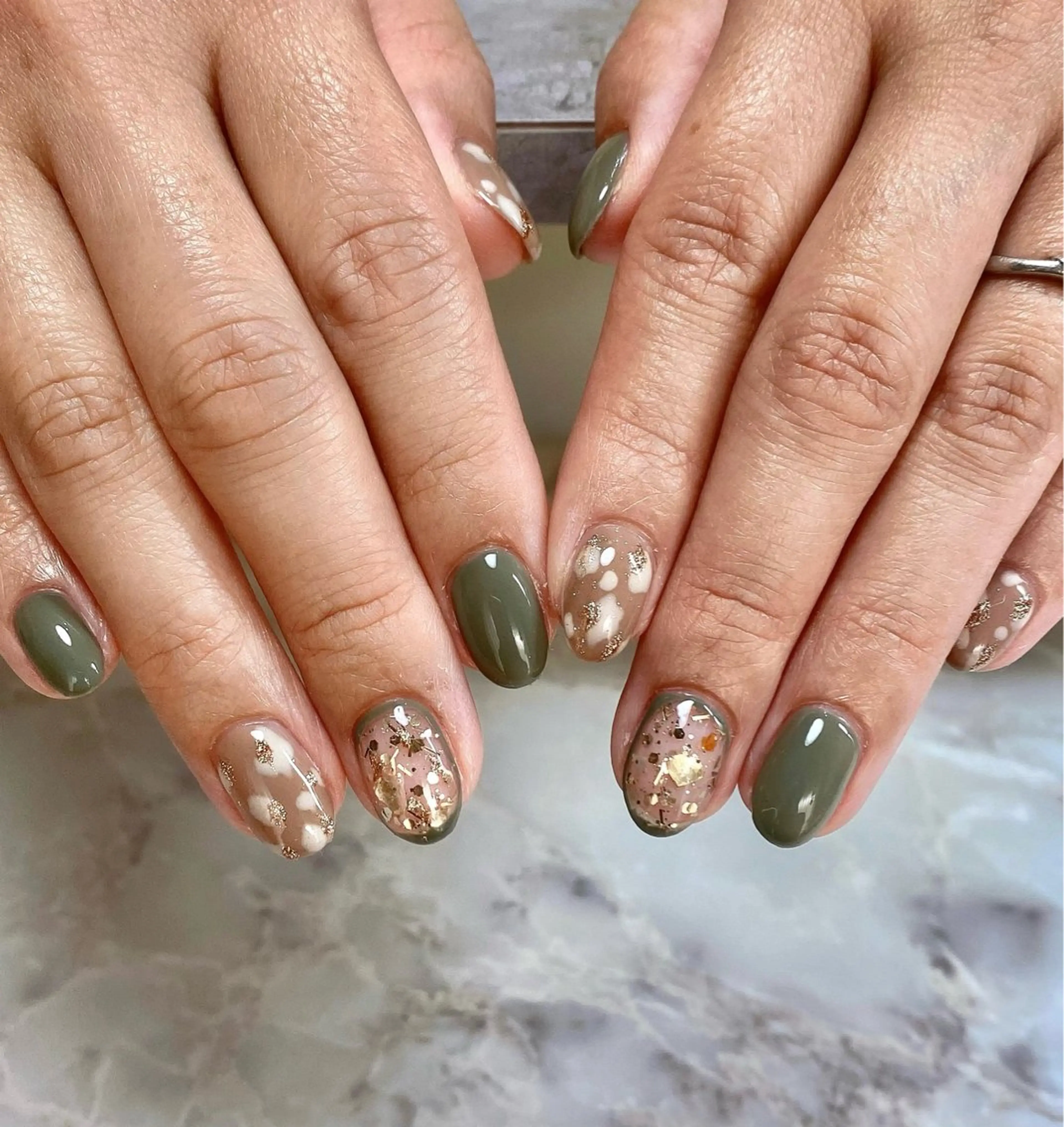 ミディアム ハンドネイル cattleya nailのネイルデザイン