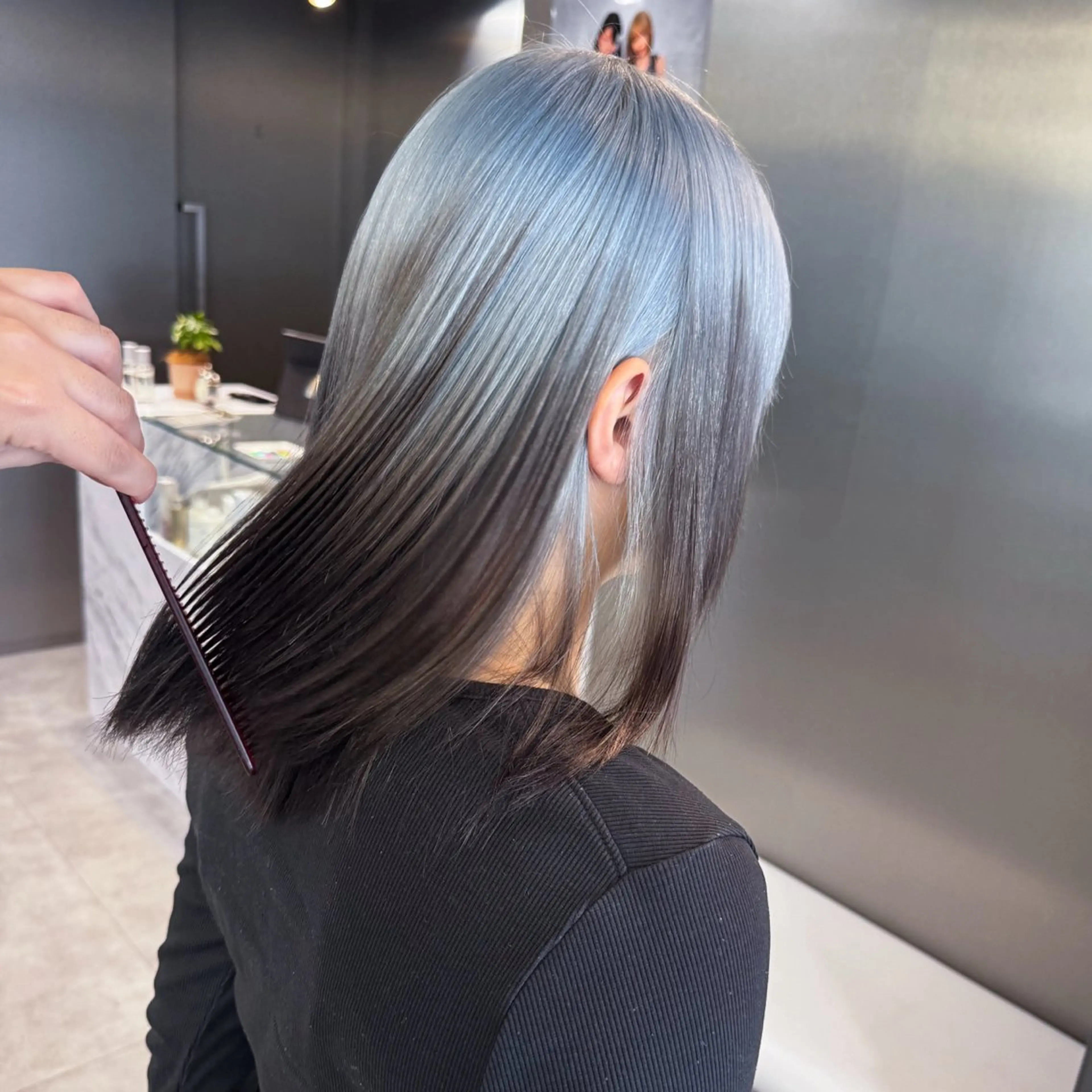 ミディアム カラー ヘアカラー ハイトーン/デザイン カラー／悠斗のヘアスタイル