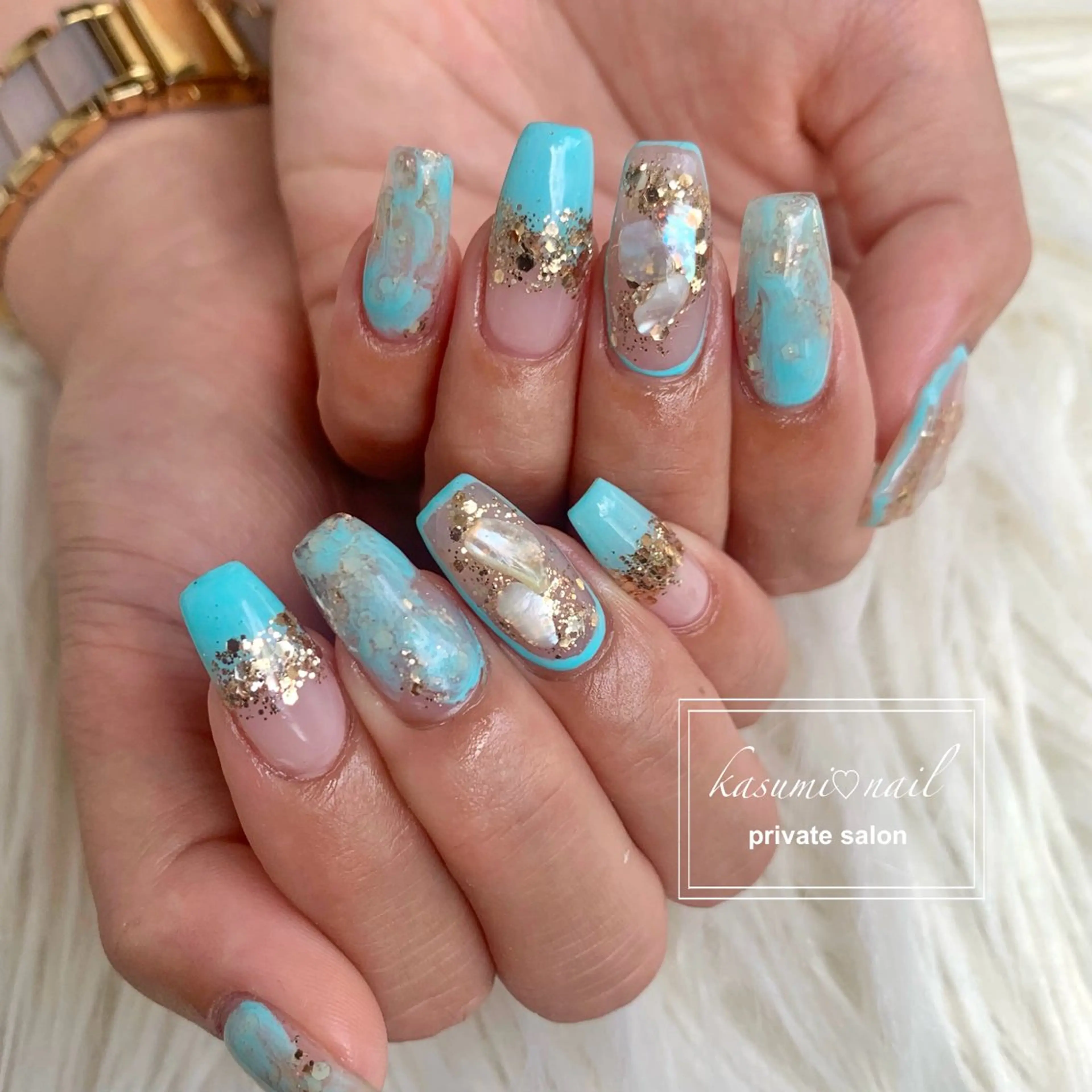 ネイル 大理石ネイル(マーブル) ニュアンスネイル KASUMI♡ Nailのネイルデザイン