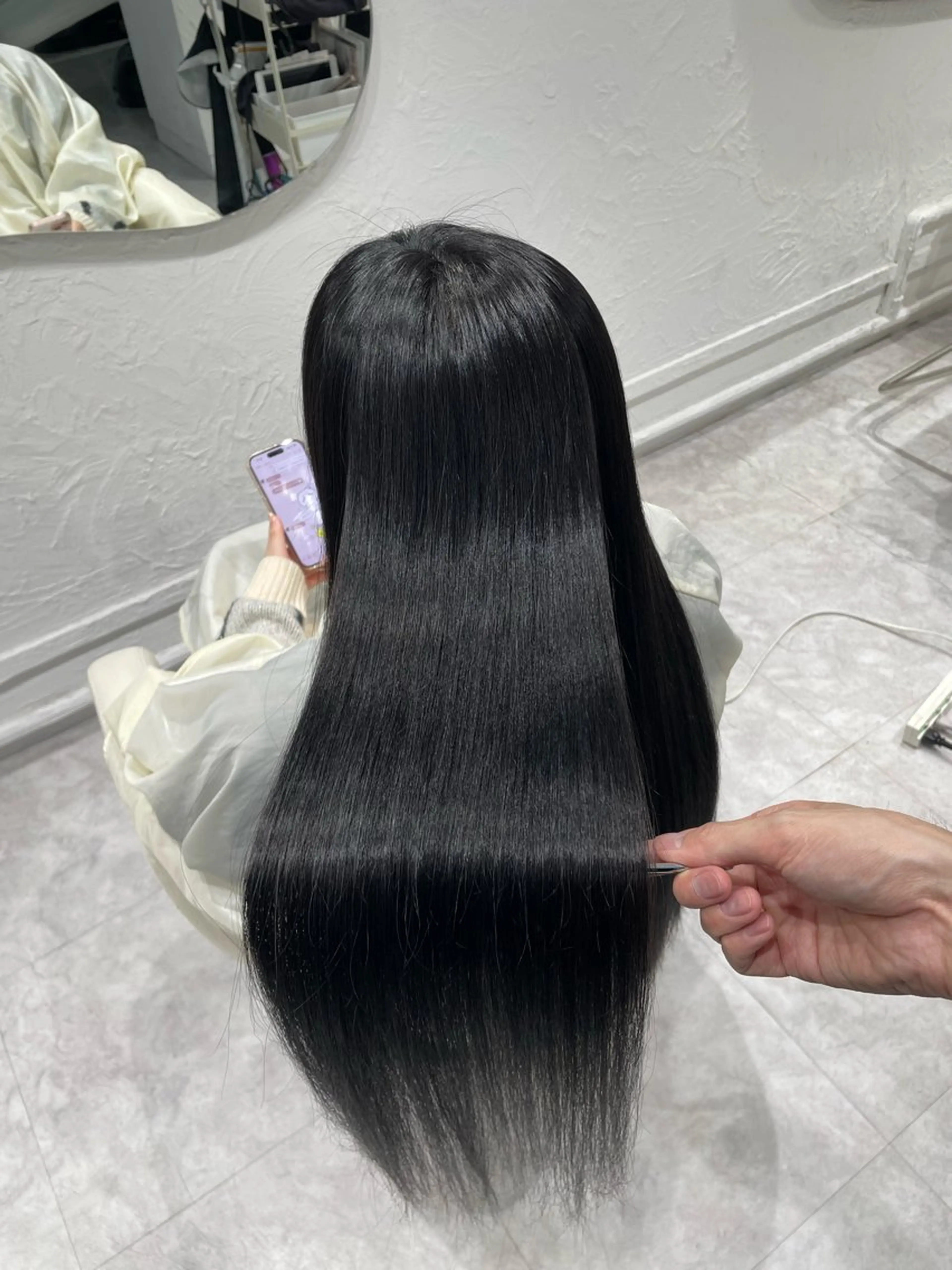 ロング 縮毛矯正 カット 縮毛矯正 トリートメント scene中性ストレート/縮毛矯正【シーン】所属・ジョー/ 縮毛矯正の専門家のヘアスタイル