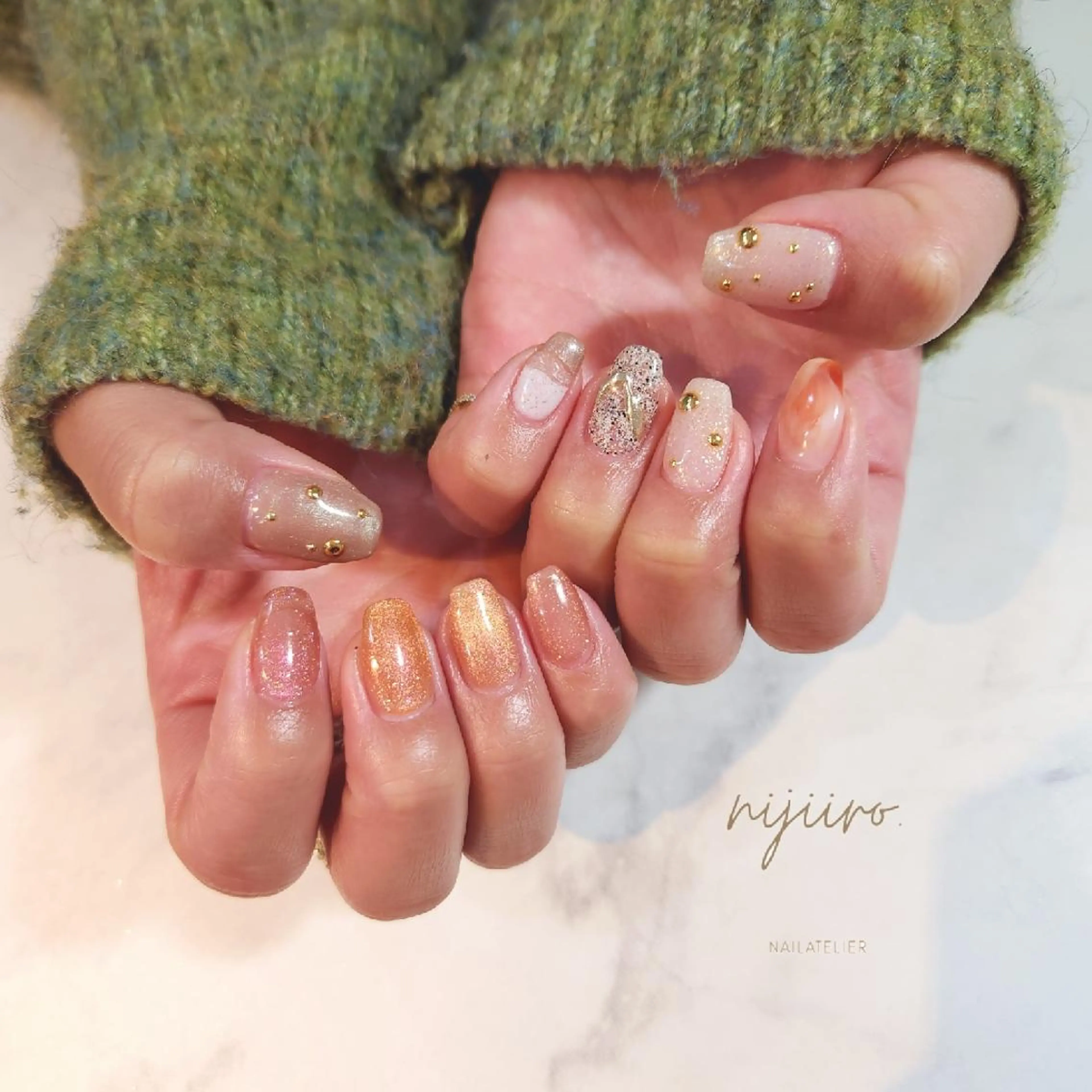 ネイル ハンドネイル nailatelier nijiiro.所属・nijiiro🌈 サトウのネイルデザイン