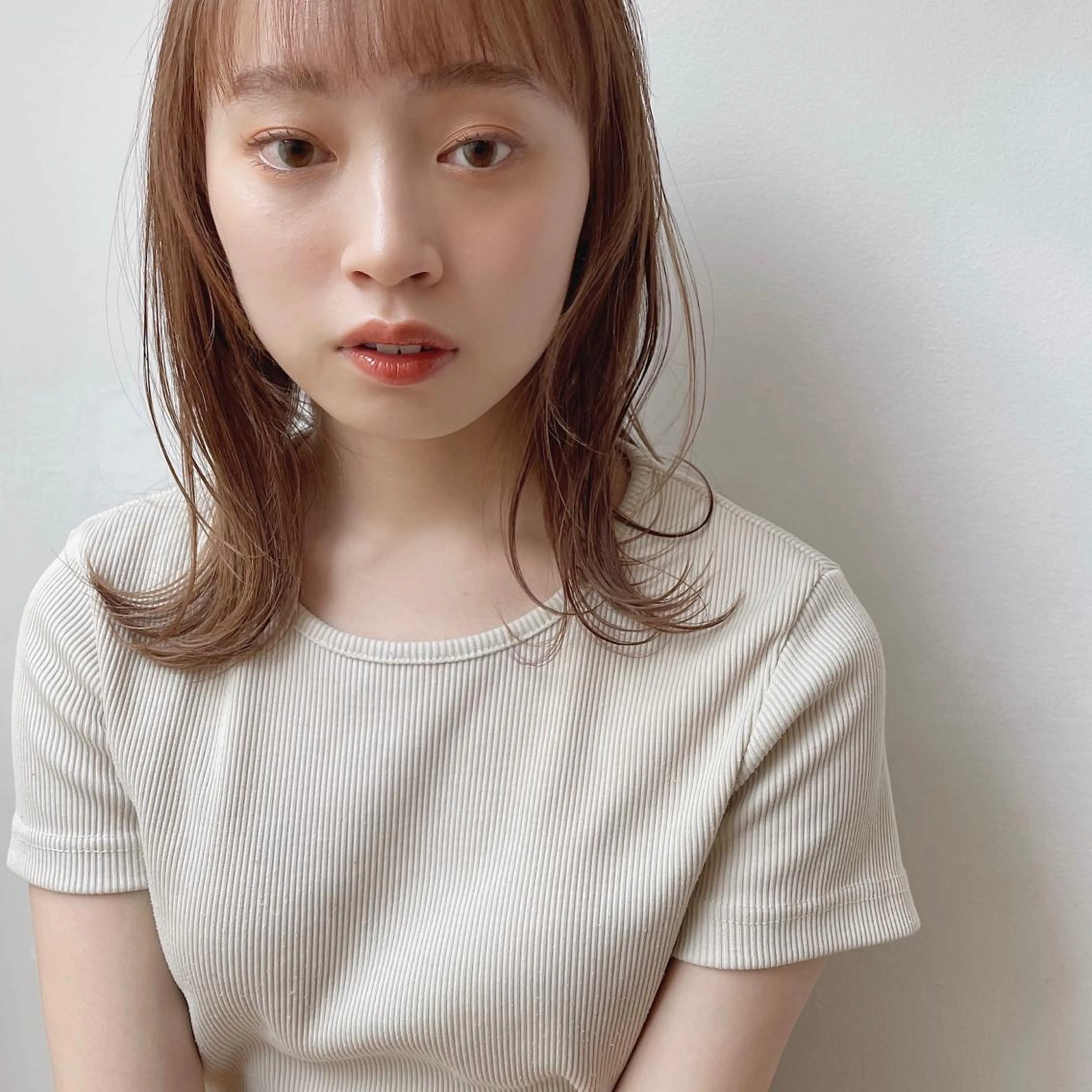 ミディアム カラー ♡トップスタイリス ト/美髪矯正hinaのヘアスタイル