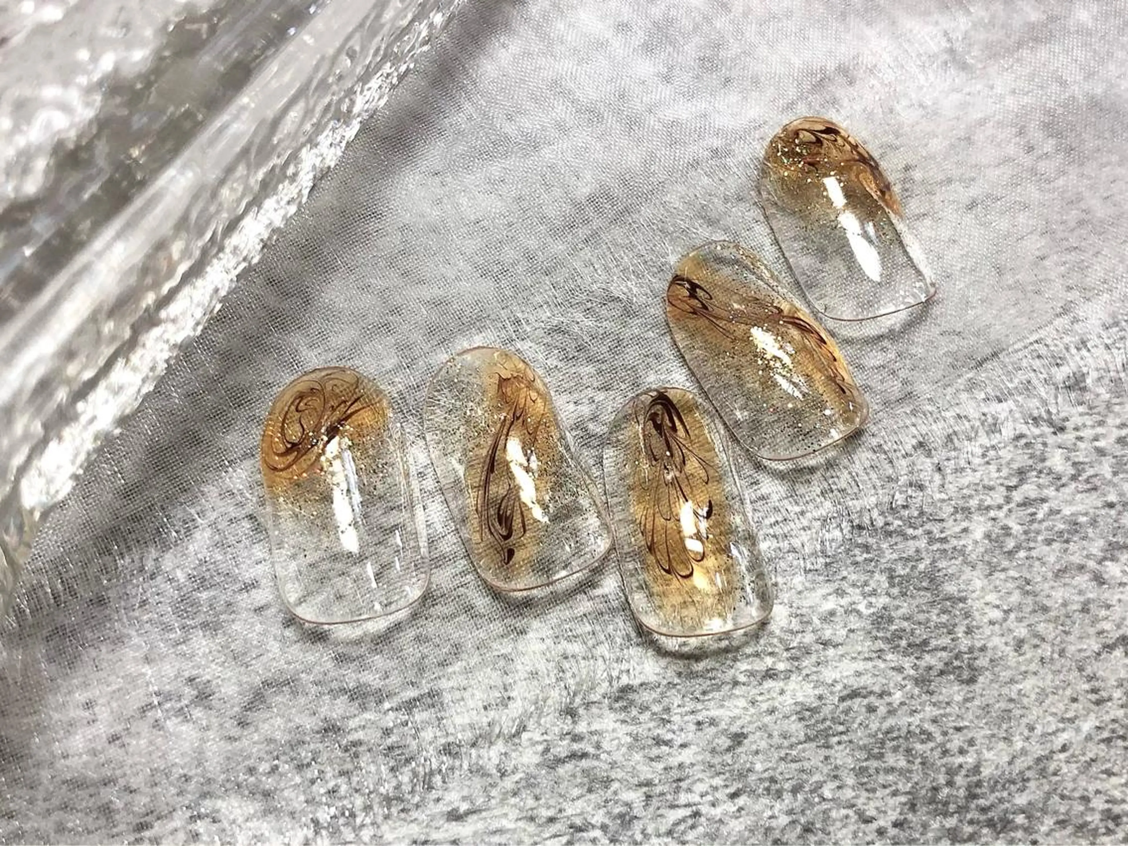 ネイル アートネイル クリアネイル ニュアンスネイル ワンカラーネイル 梅津 郁美のネイルデザイン