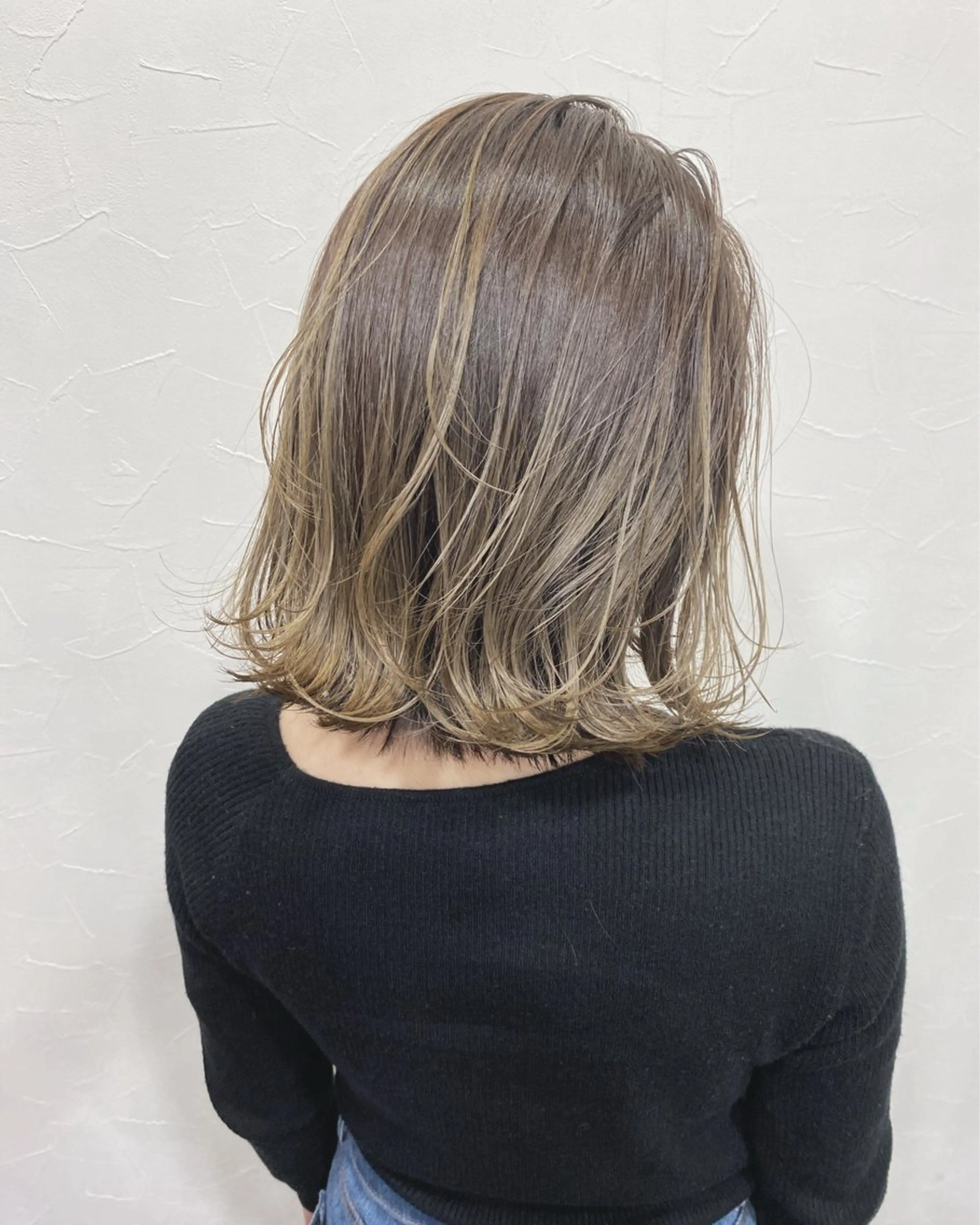 ミディアム カラー ハイライトカラー ハイライト Maison 心斎橋店所属・メンズ特化パーマ/ ハイトーンブリーチのヘアスタイル