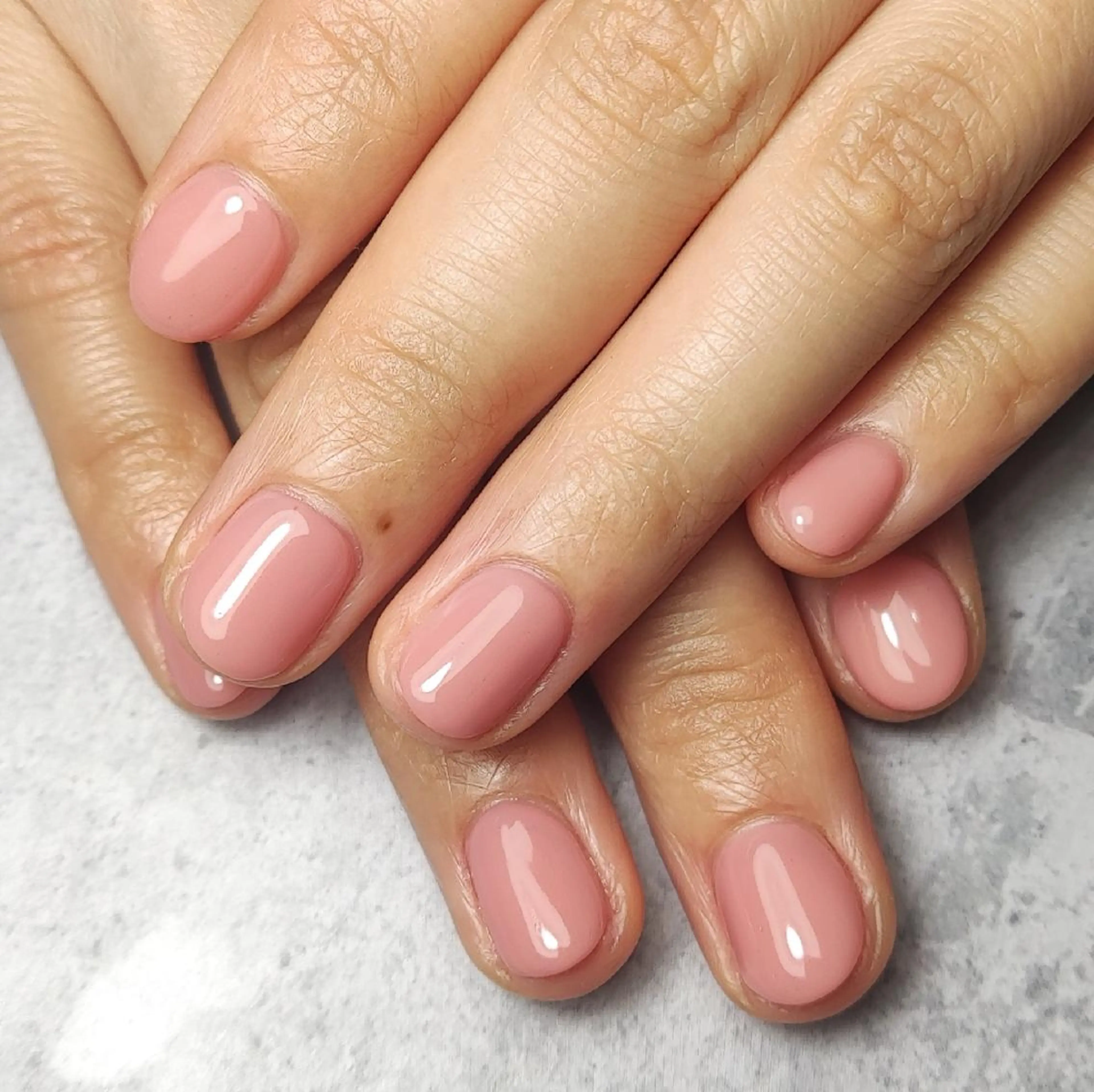 ネイル ジェルネイル オフィスネイル ワンカラーネイル パラジェル ピンク ハンドネイル フットネイル ハンドケア 川畑爪商店 品川高輪 同時施術が人気🌿のネイルデザイン