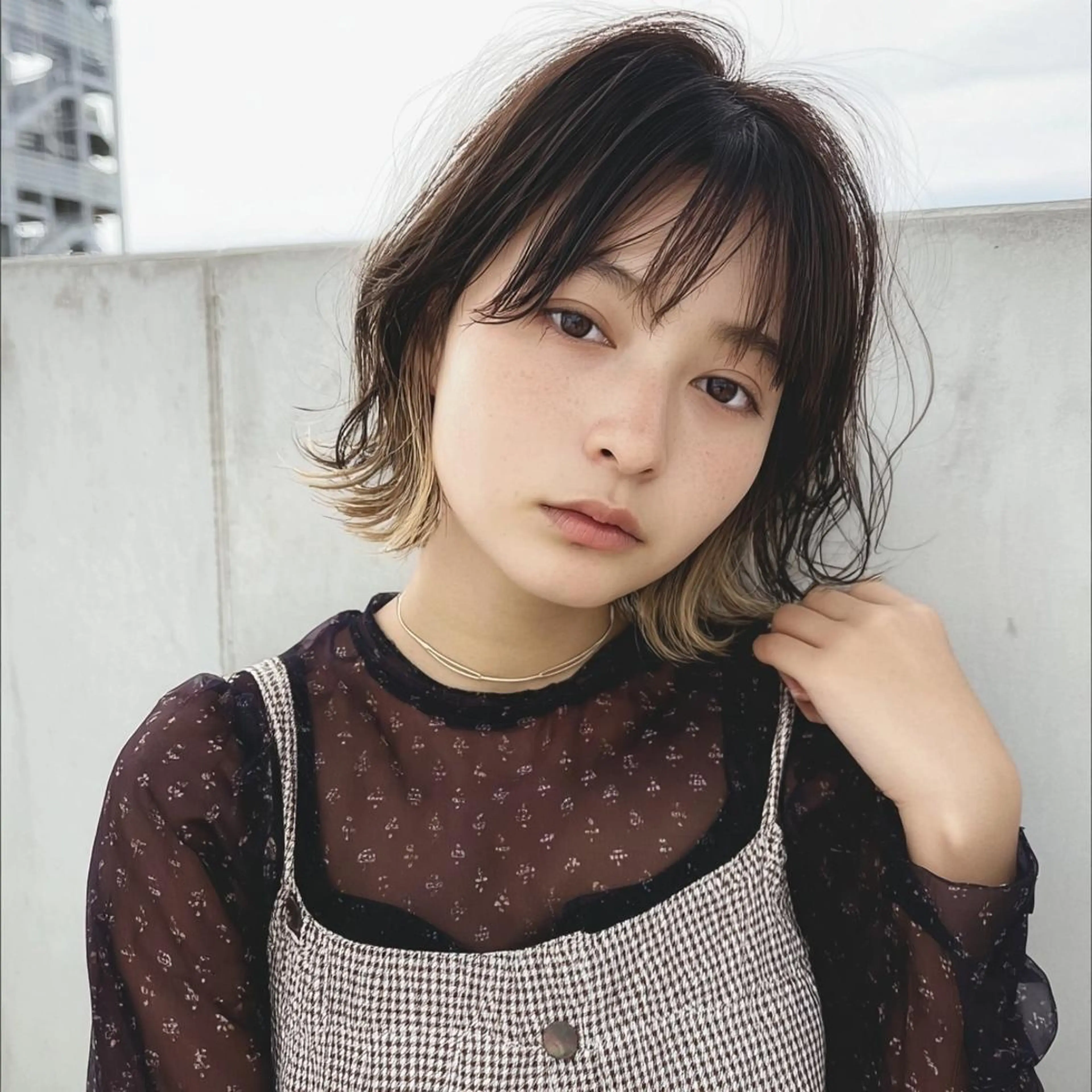 カラー 韓国レイヤーカット✨ 縮毛矯正　原田 優作のヘアスタイル