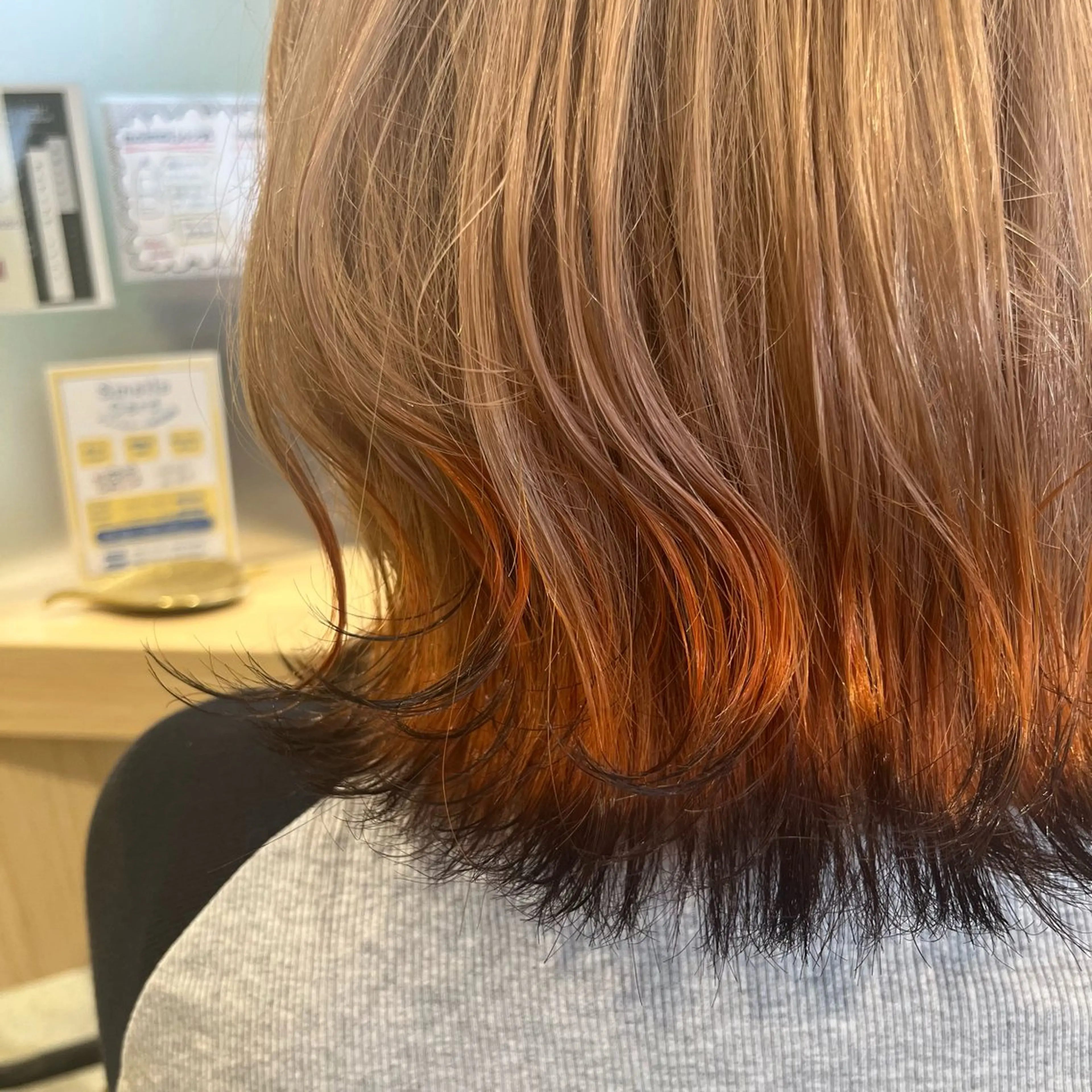 カラー ブリーチ デザインカラー ヘアカラー 無料カットモデル ✂︎いおん✂︎のヘアスタイル