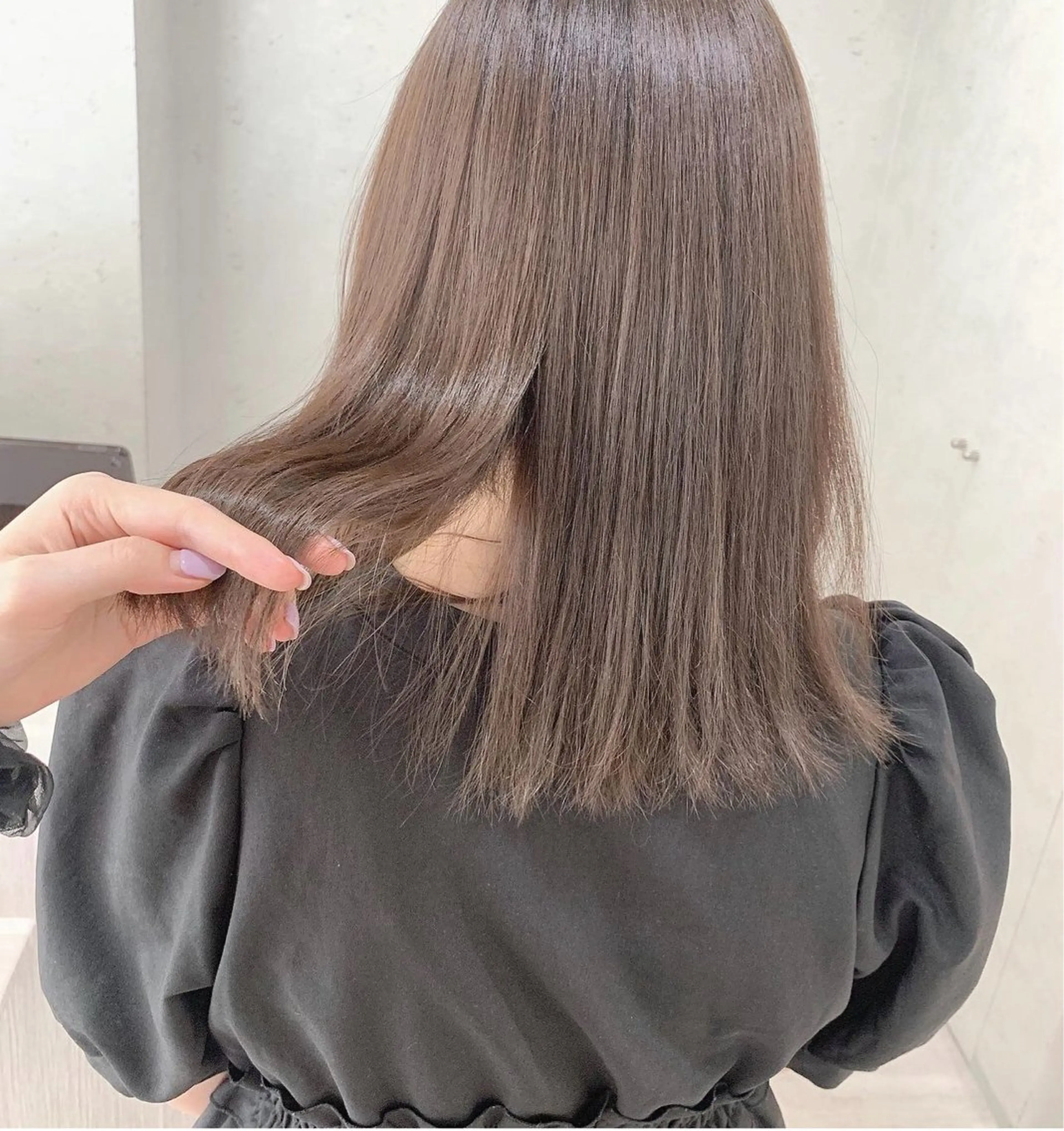 ミディアム 透明感カラー ふうか　渋谷のヘアスタイル